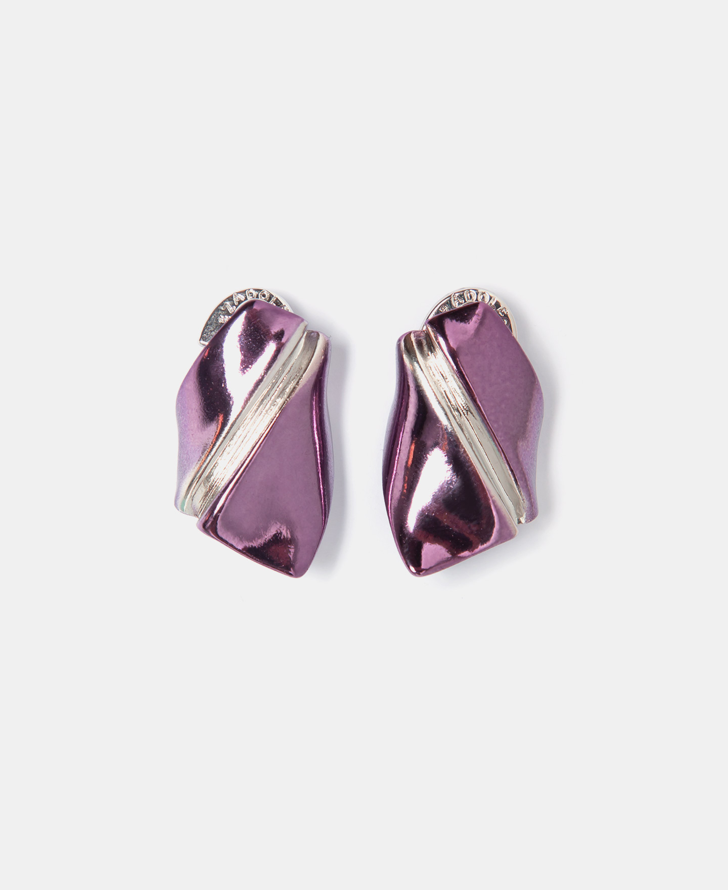 Zinc crack twist earrings image number 0