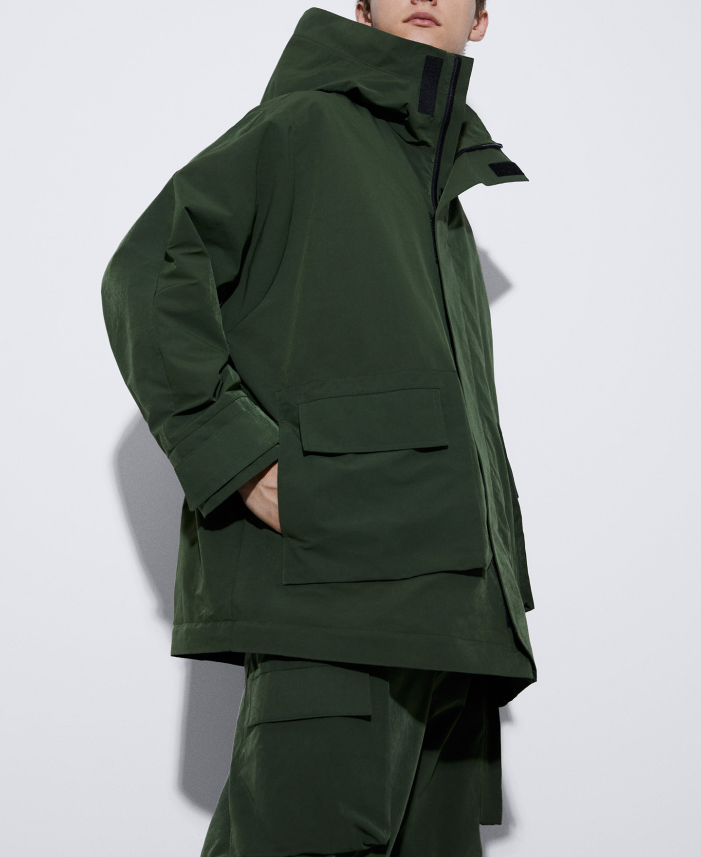 Recycled polyester convertible parka image number 0