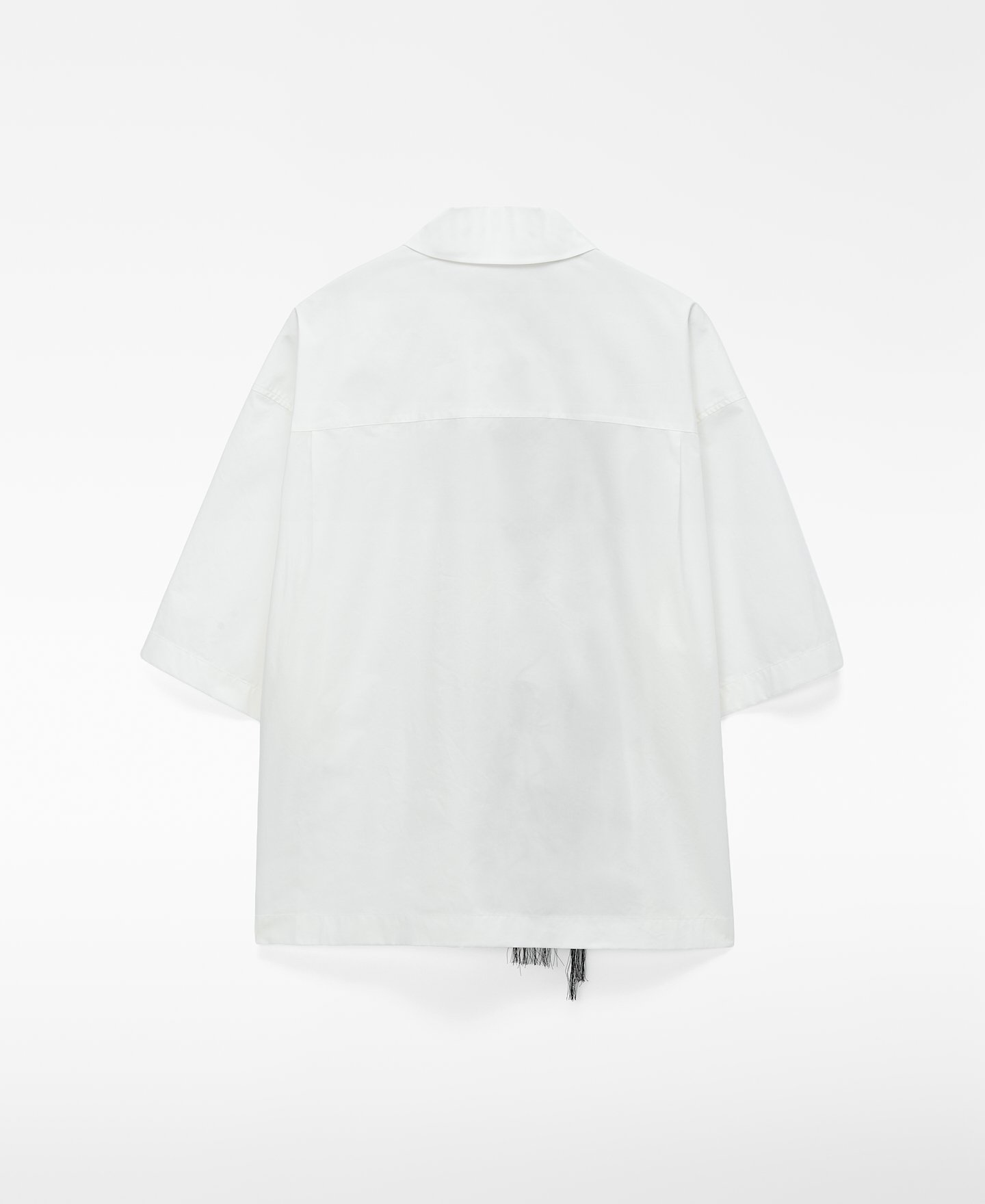 Embroidered relaxed fit shirt with fringe image number 5