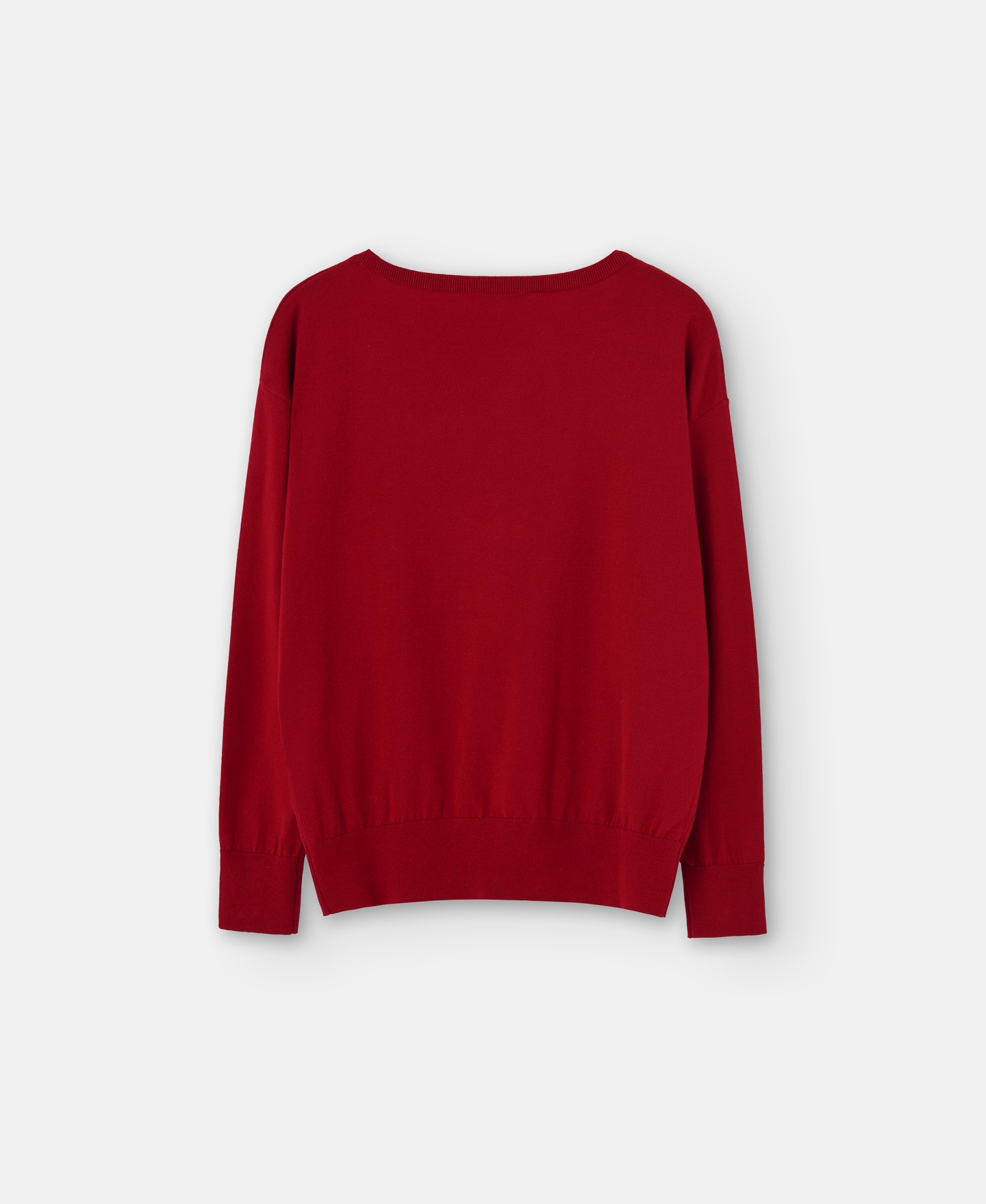 V-neckline viscose knit sweater image number 5