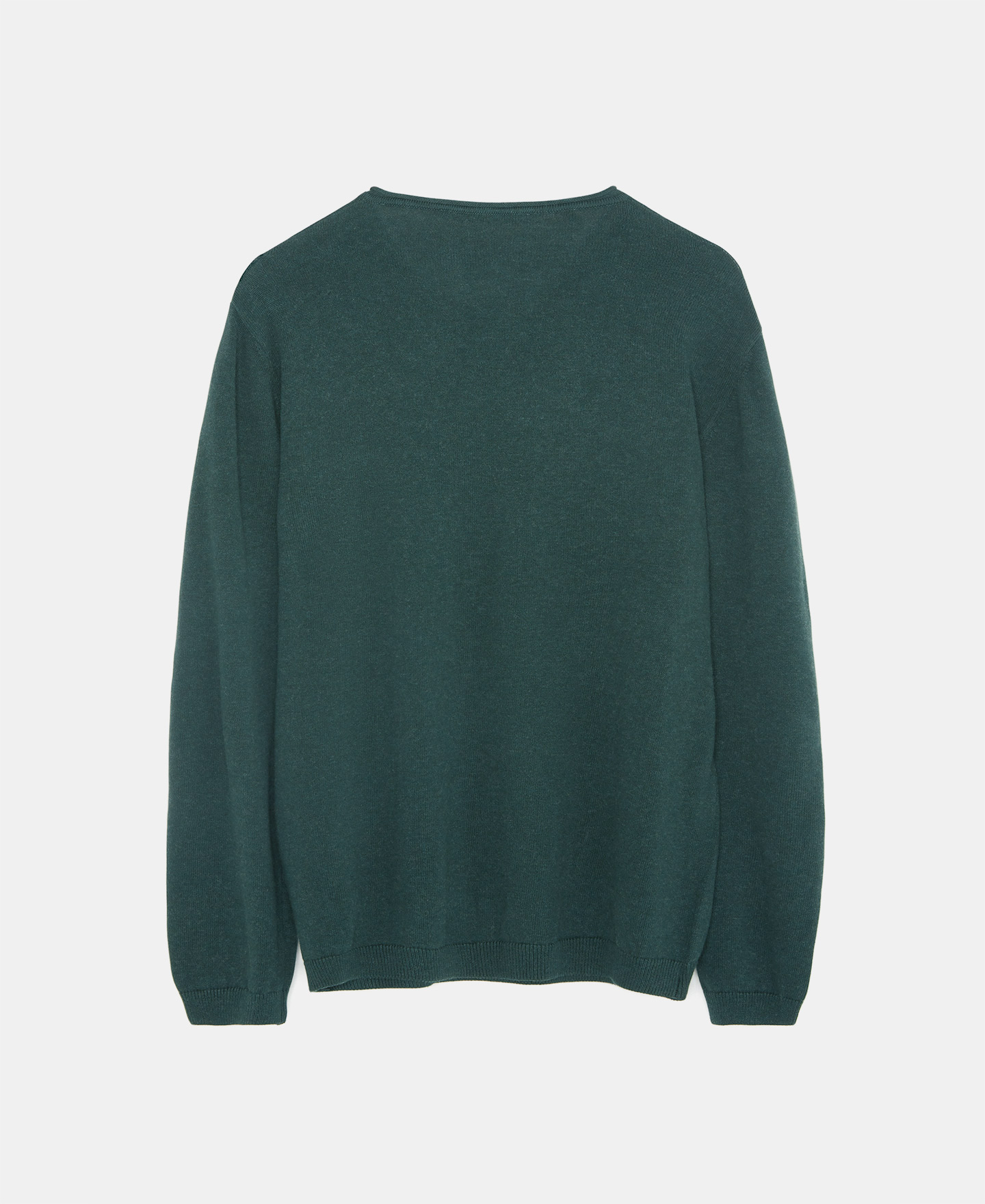 Cotton and wool v-neck sweater image number 5