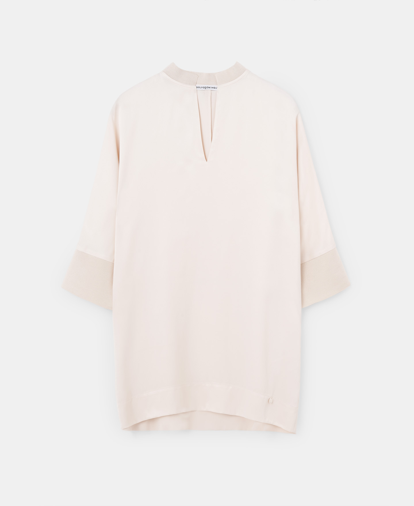 Camisa oversize cuello mao en viscosa image number 4