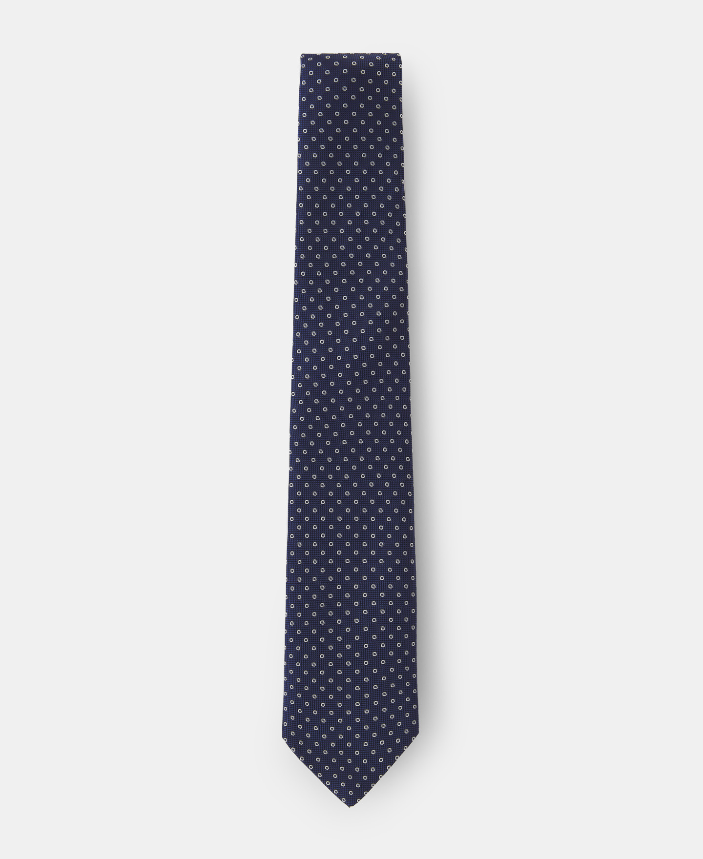 Blue tie circles in cupro and cotton image number 0