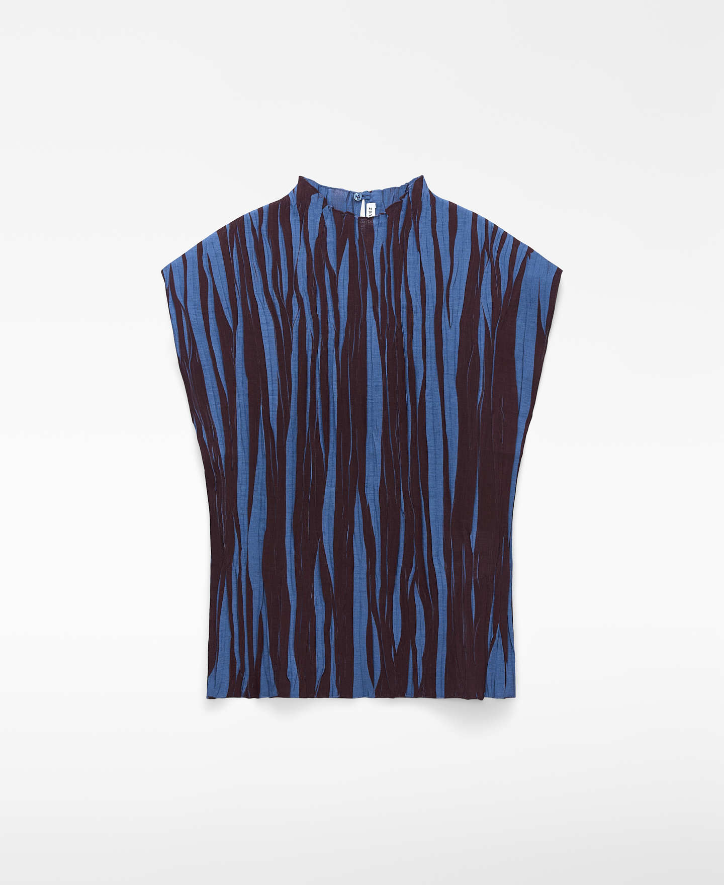 Two-tone irregular pleated top image number 4
