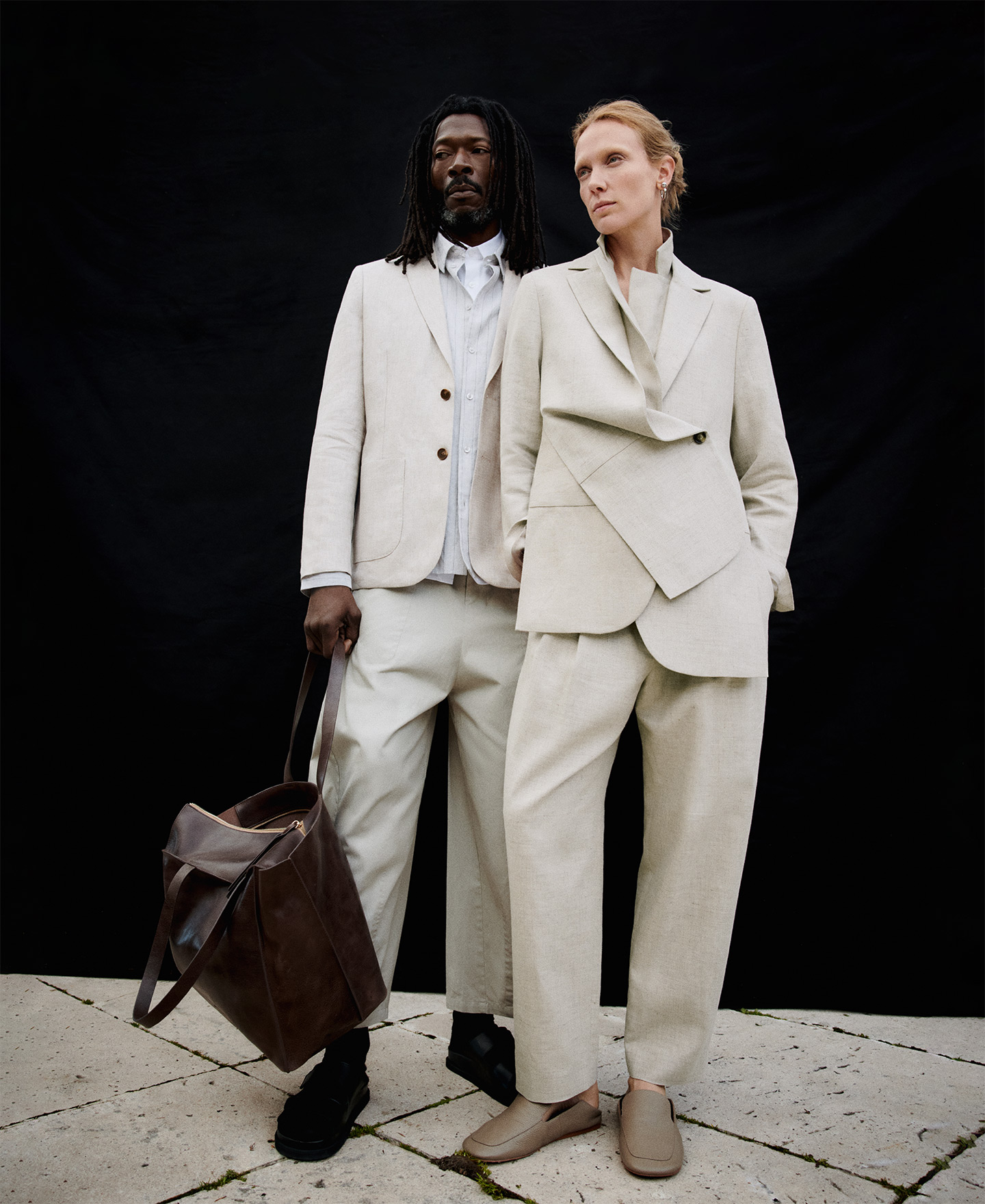Blazer estructurada lino hombre image number 3