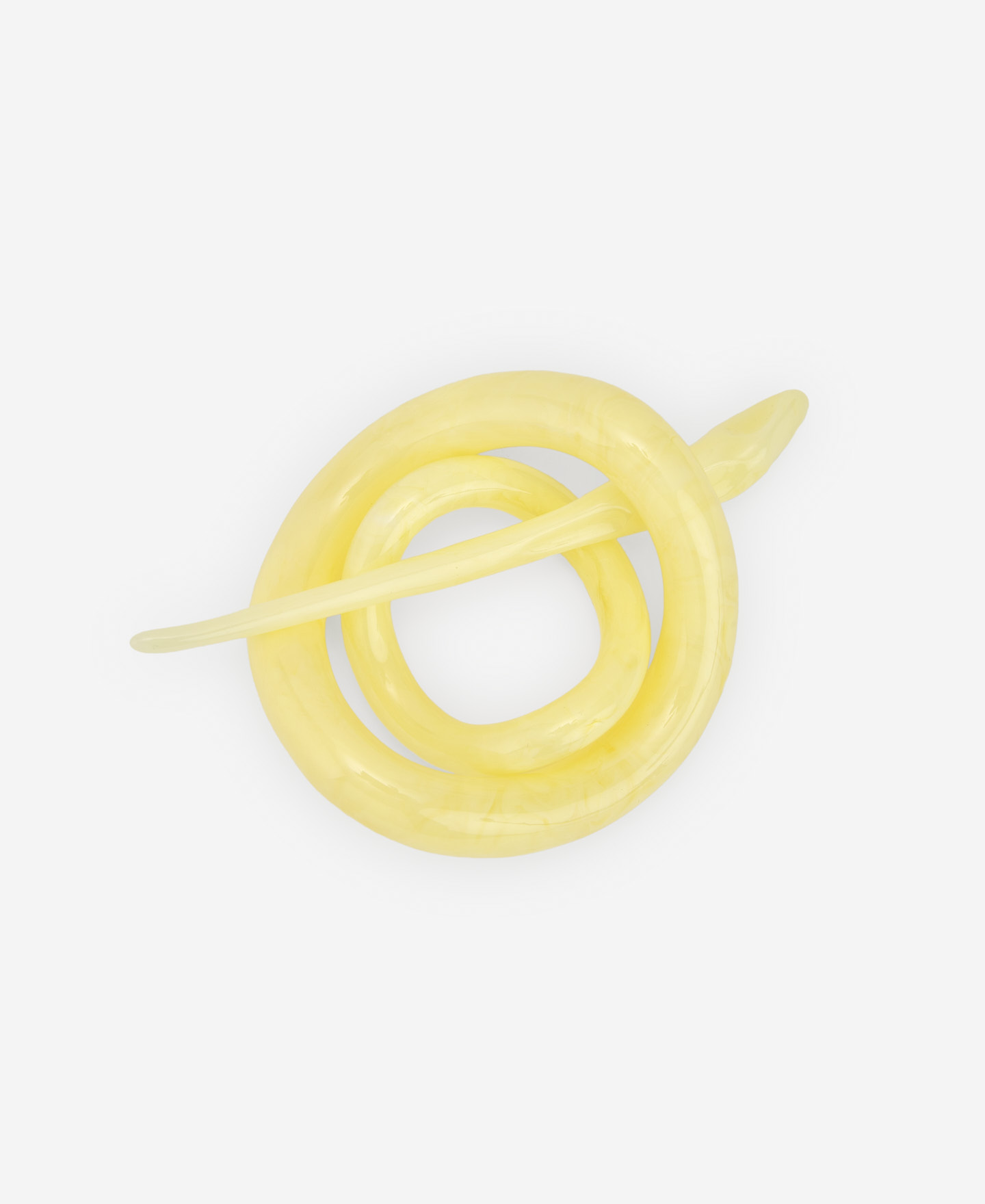 Ivory coloured resin barrette for woman image number 0