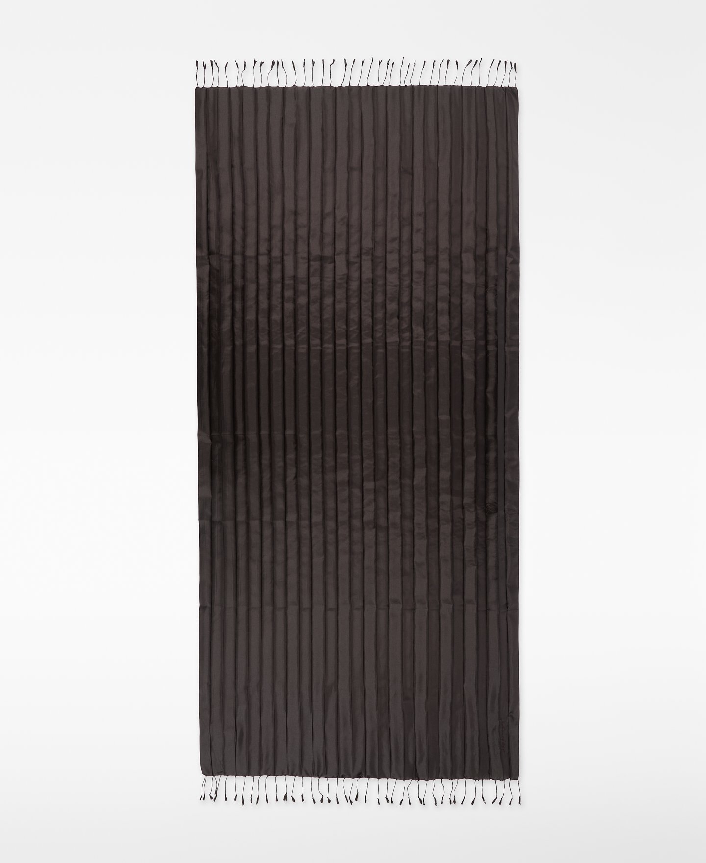 Pleated cocktail shawl with fringe image number 0