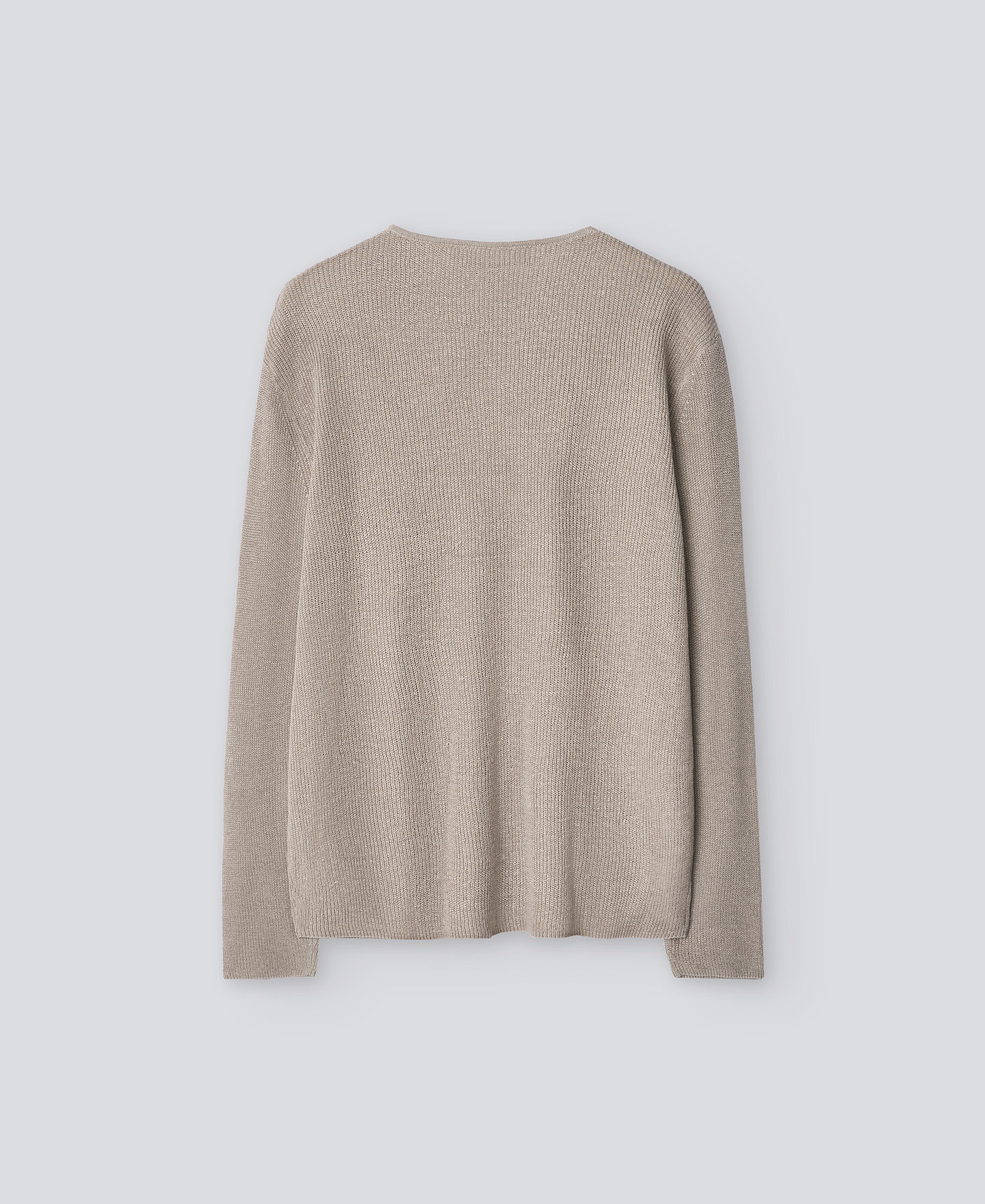 Natural linen sweater for man image number 5