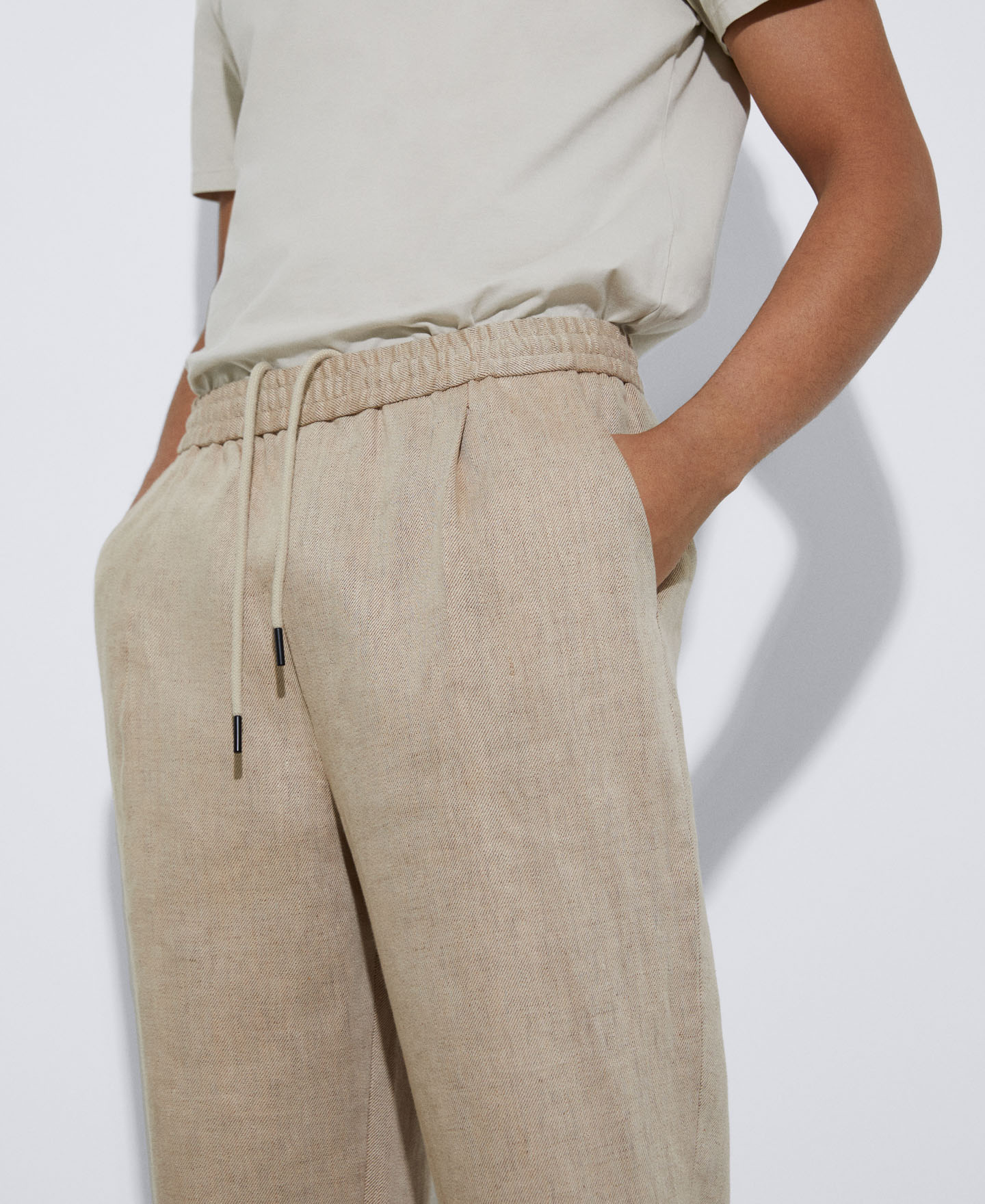 Linen jogger pants image number 3