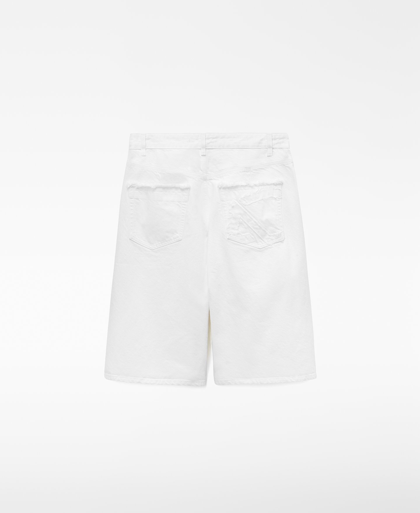 Cotton denim long bermuda shorts image number 1