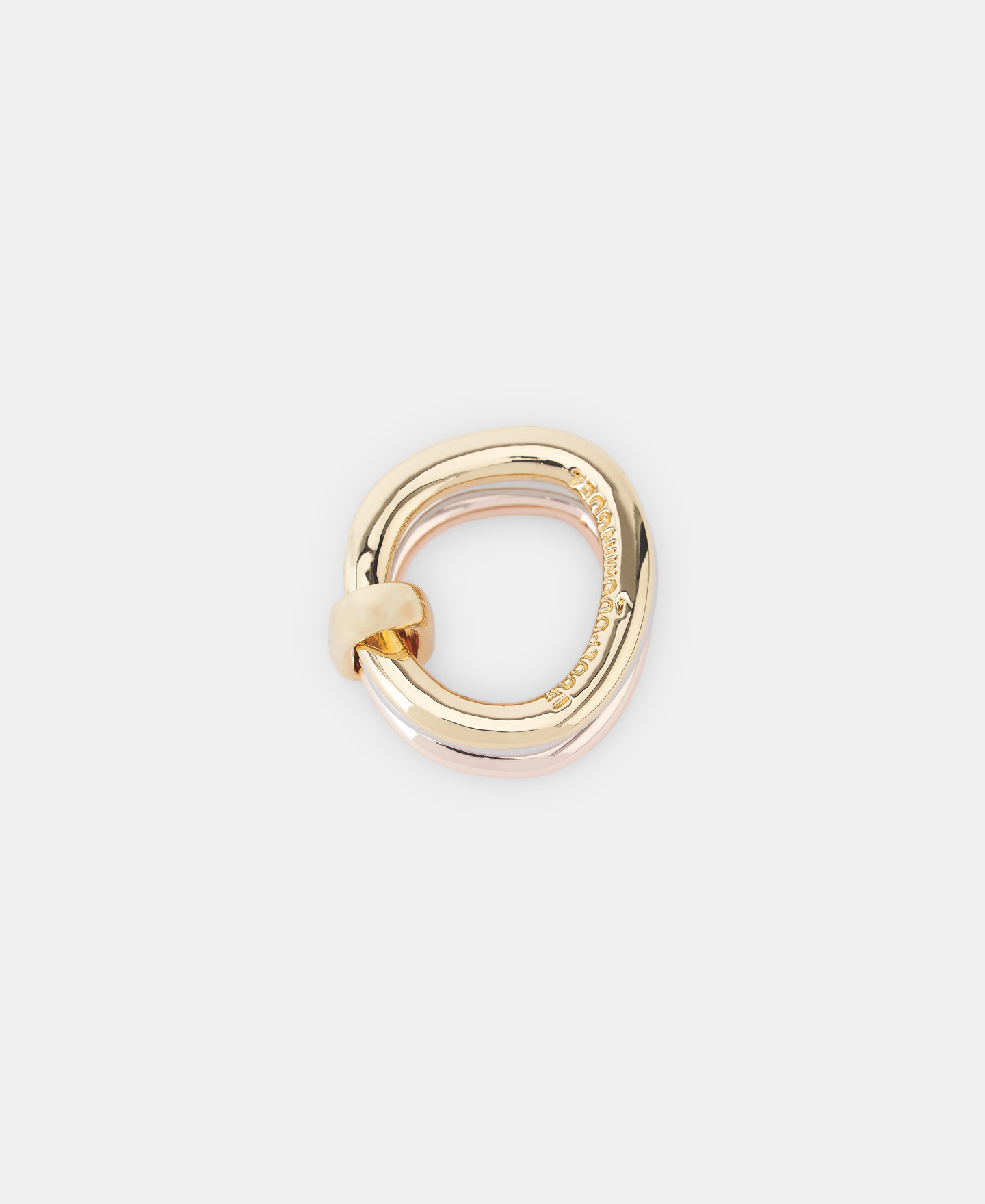 Gold plated organic double ring image number 0