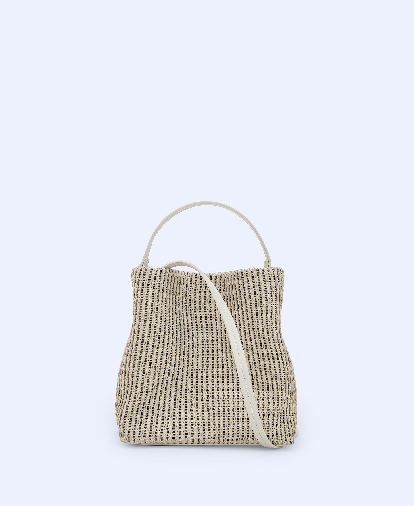 Medium braided recycled bucket bag image number 1