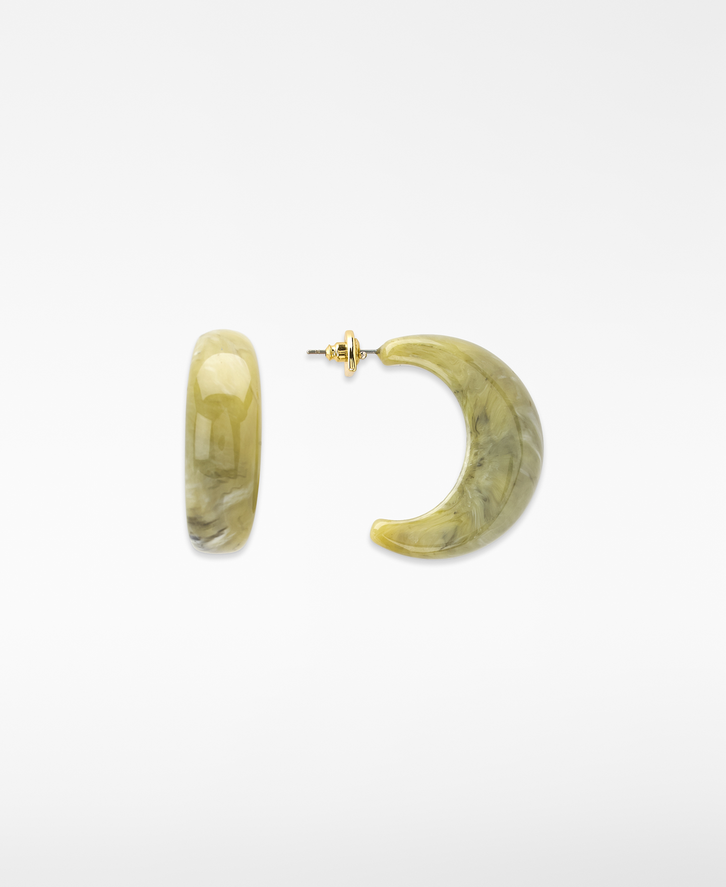 Resin hoop earrings image number 0