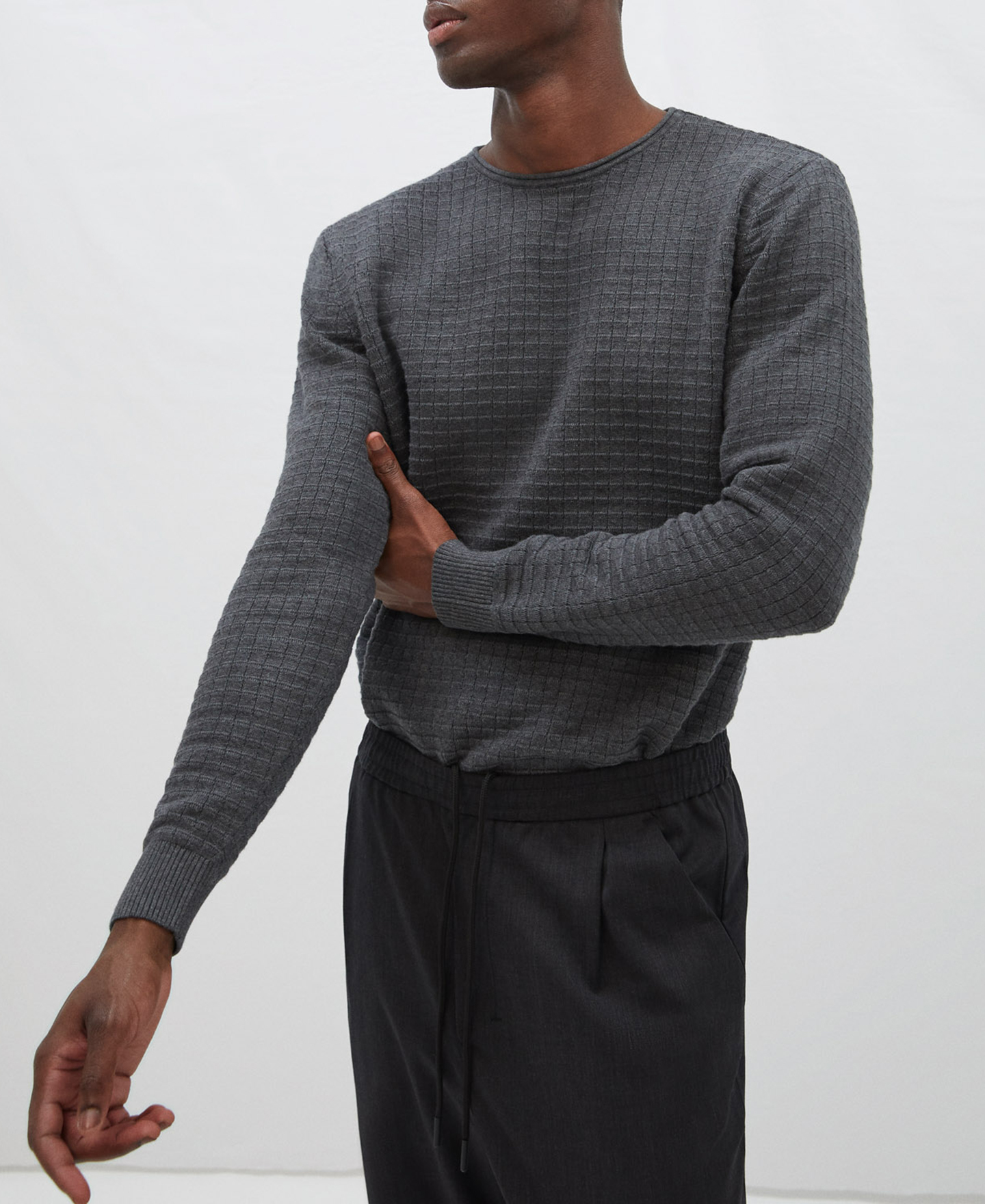 Cotton roll neck jumper image number 0