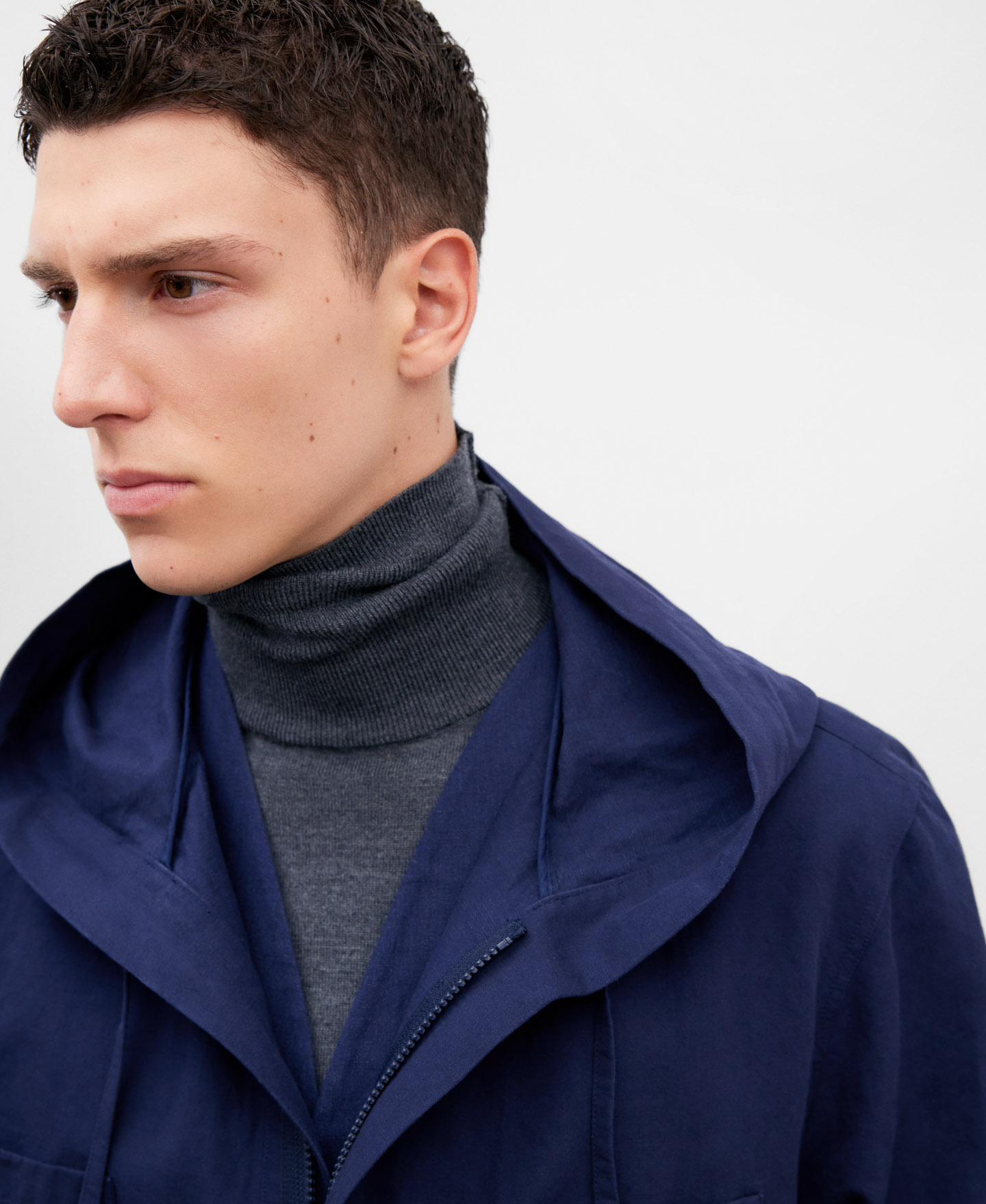 European linen and cotton parka image number 3