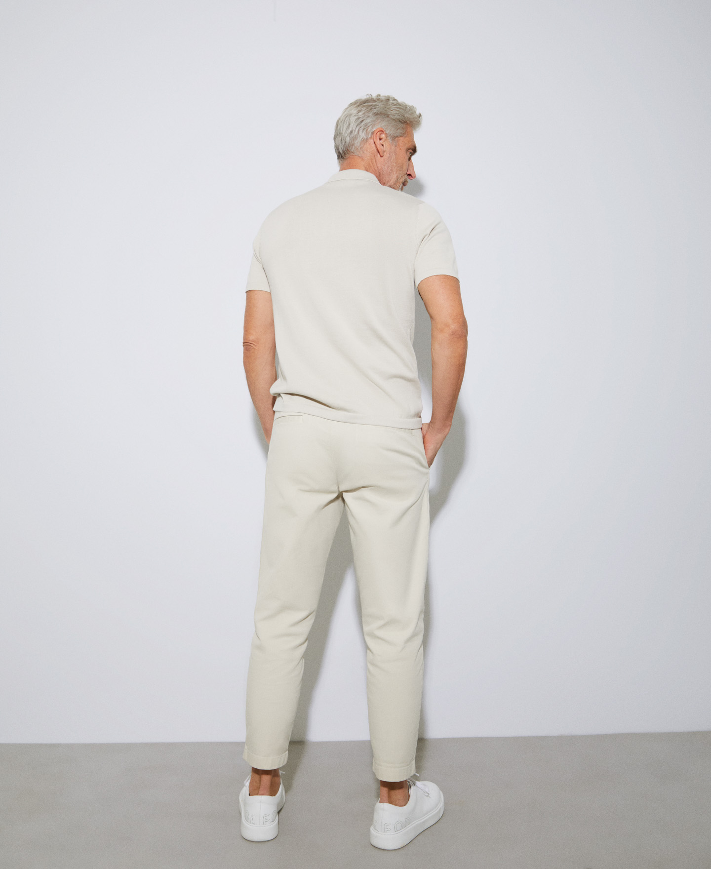 Two button organic cotton polo shirt image number 2