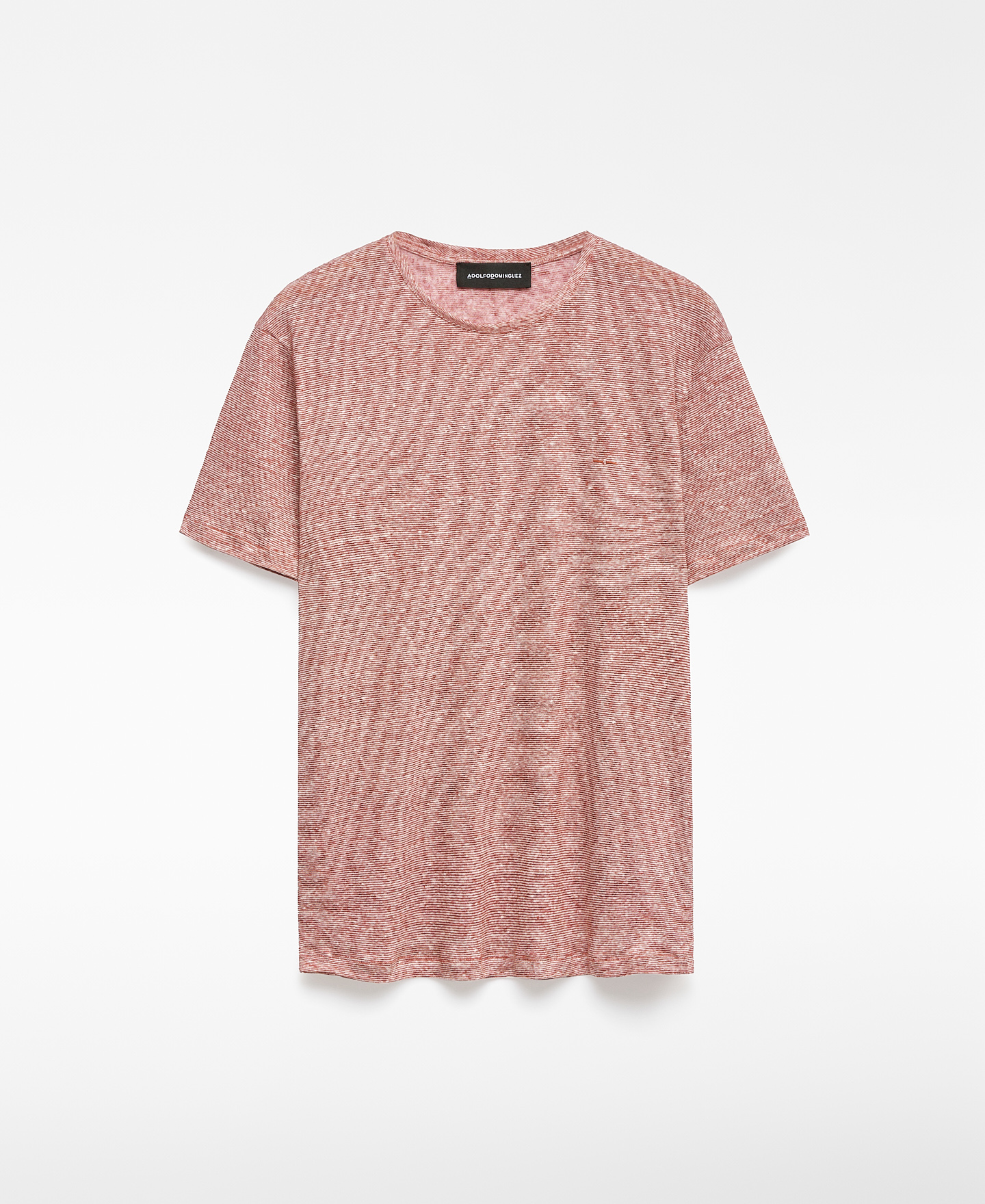 European linen structured T-shirt man image number 4