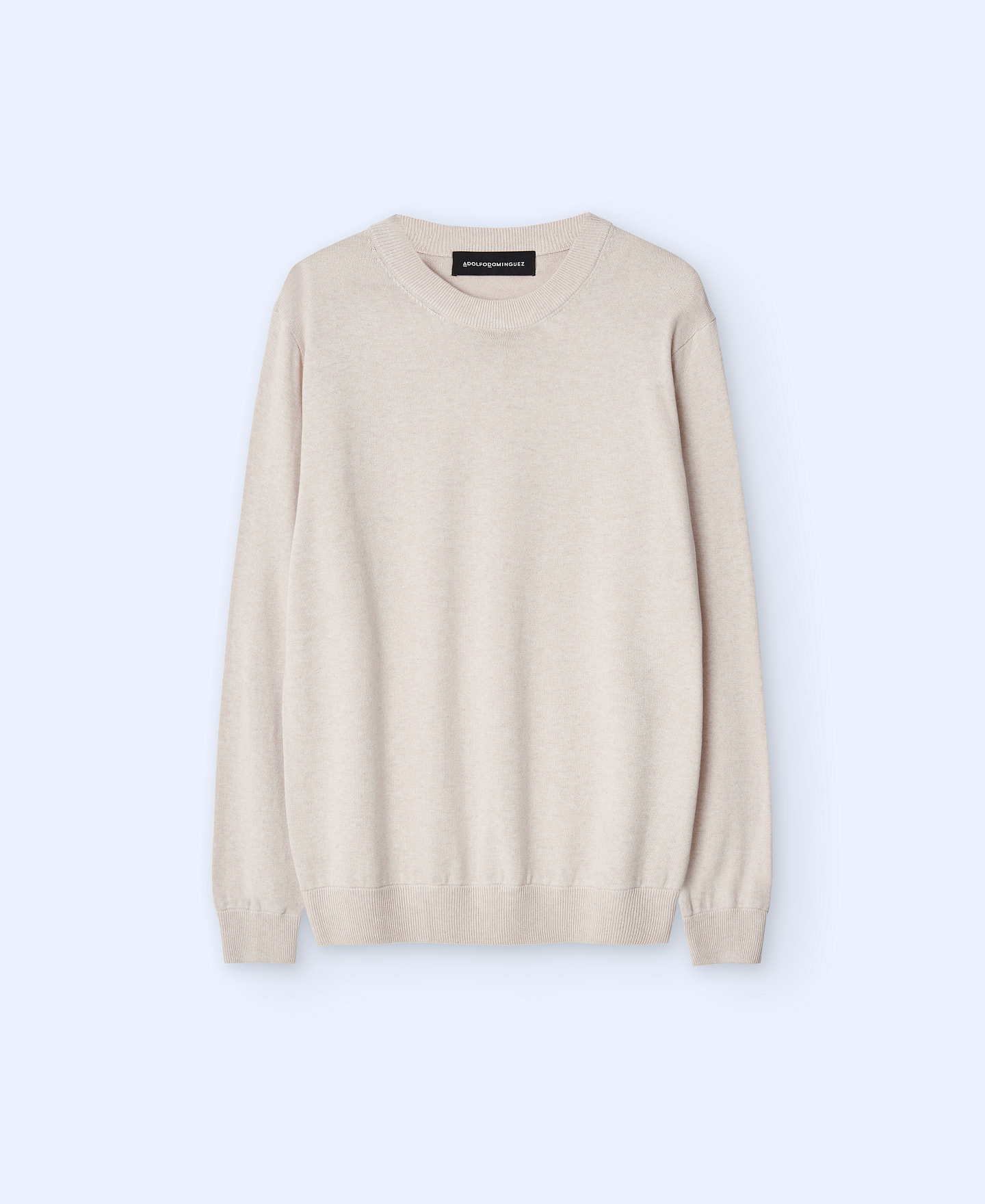 Cotton and viscose crew neck sweater image number 4