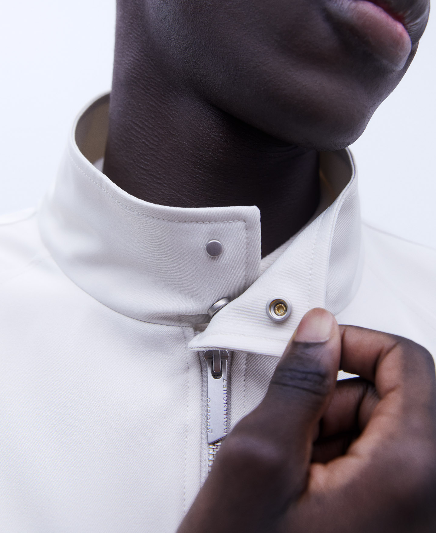 Mandarin collar bomber jacket image number 3