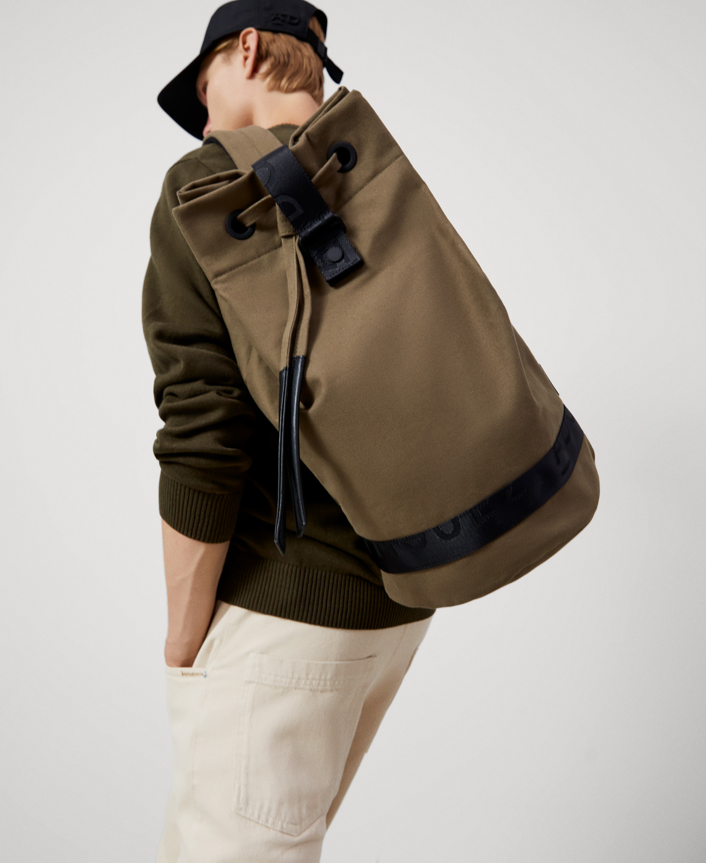 Cotton canvas sailor bag image number 5