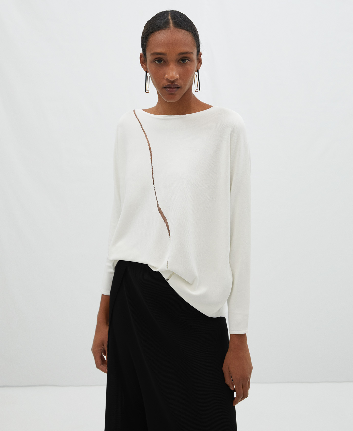 Intarsia crack sweater image number 0