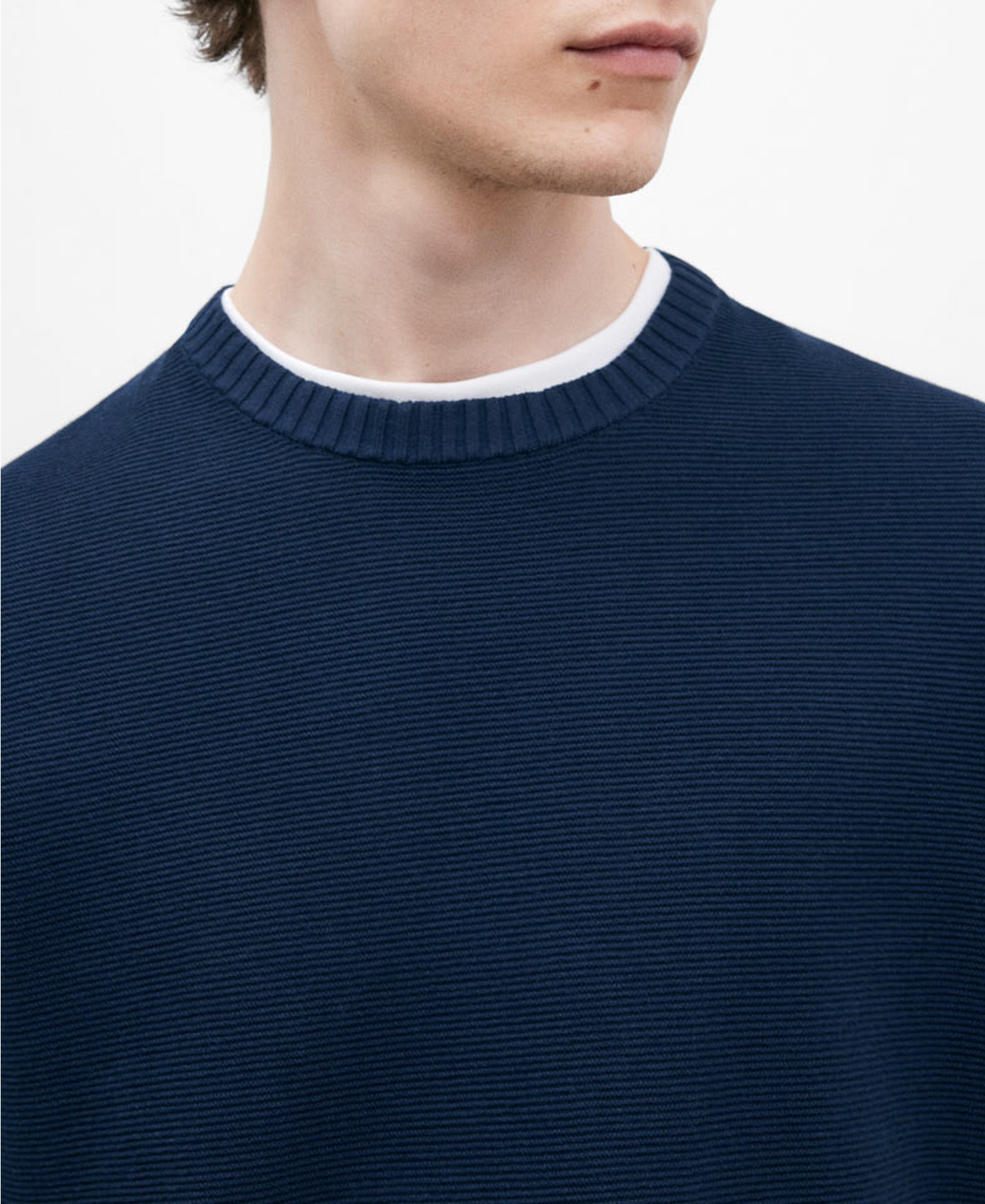 Navy knitted sweater image number 3