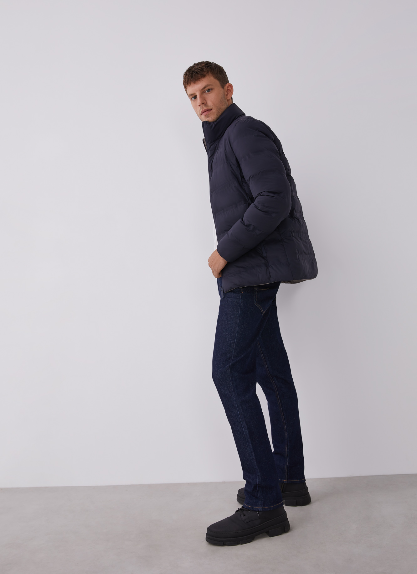 Nylon padded jacket image number 5