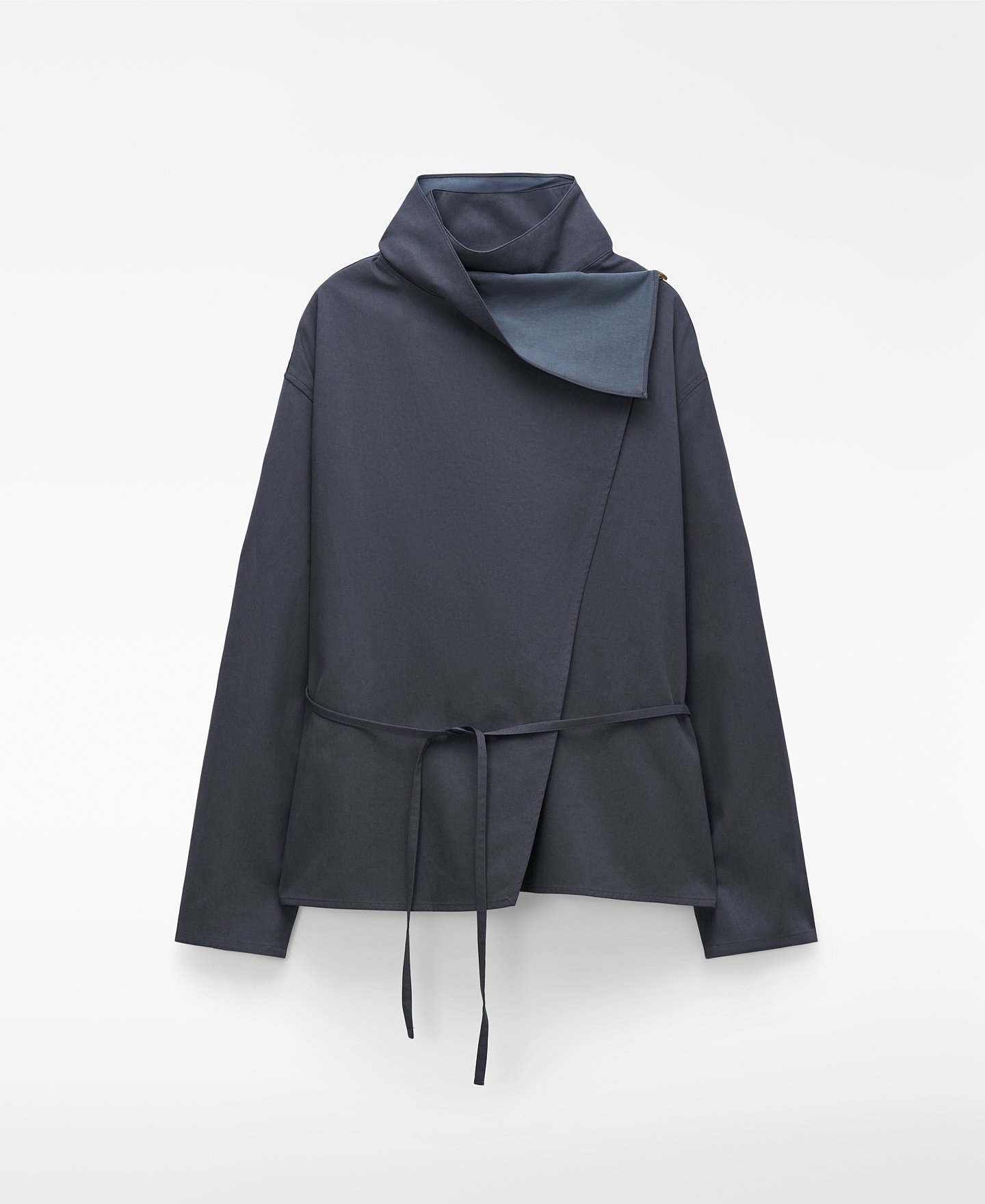 Wrap shirt with belt image number 4