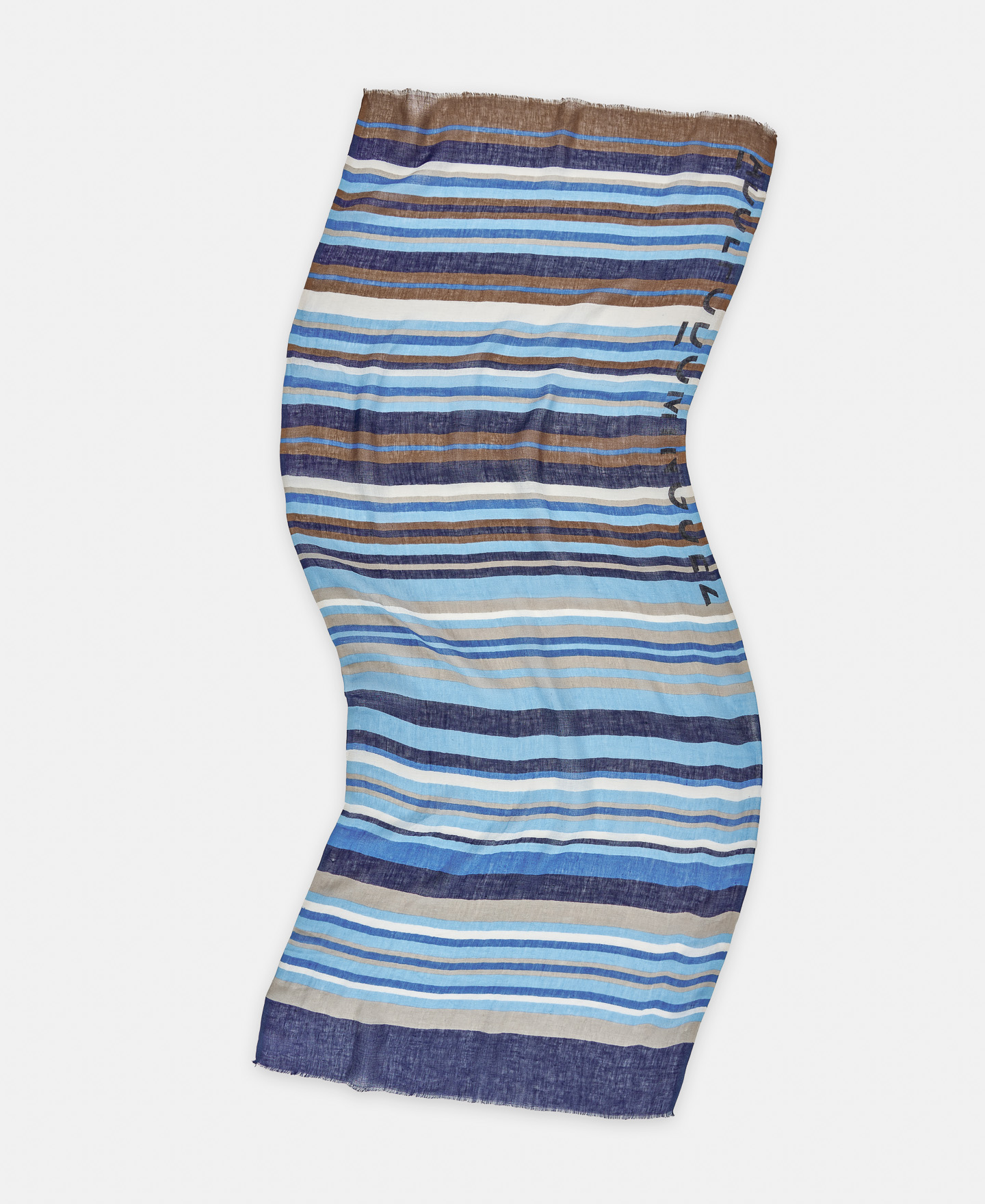 European responsible linen striped shawl image number 1