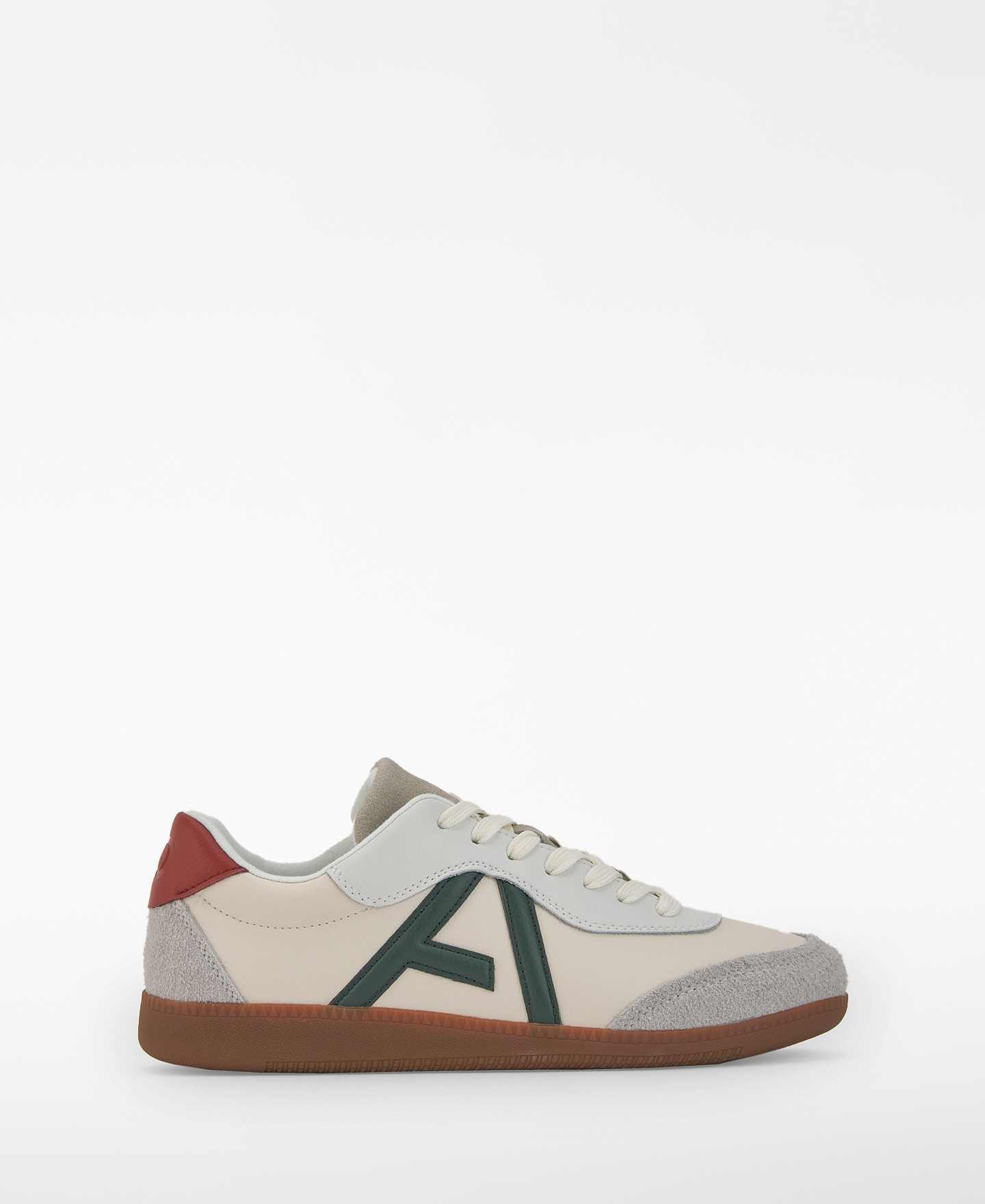 Leather and suede logo sneakers image number 4