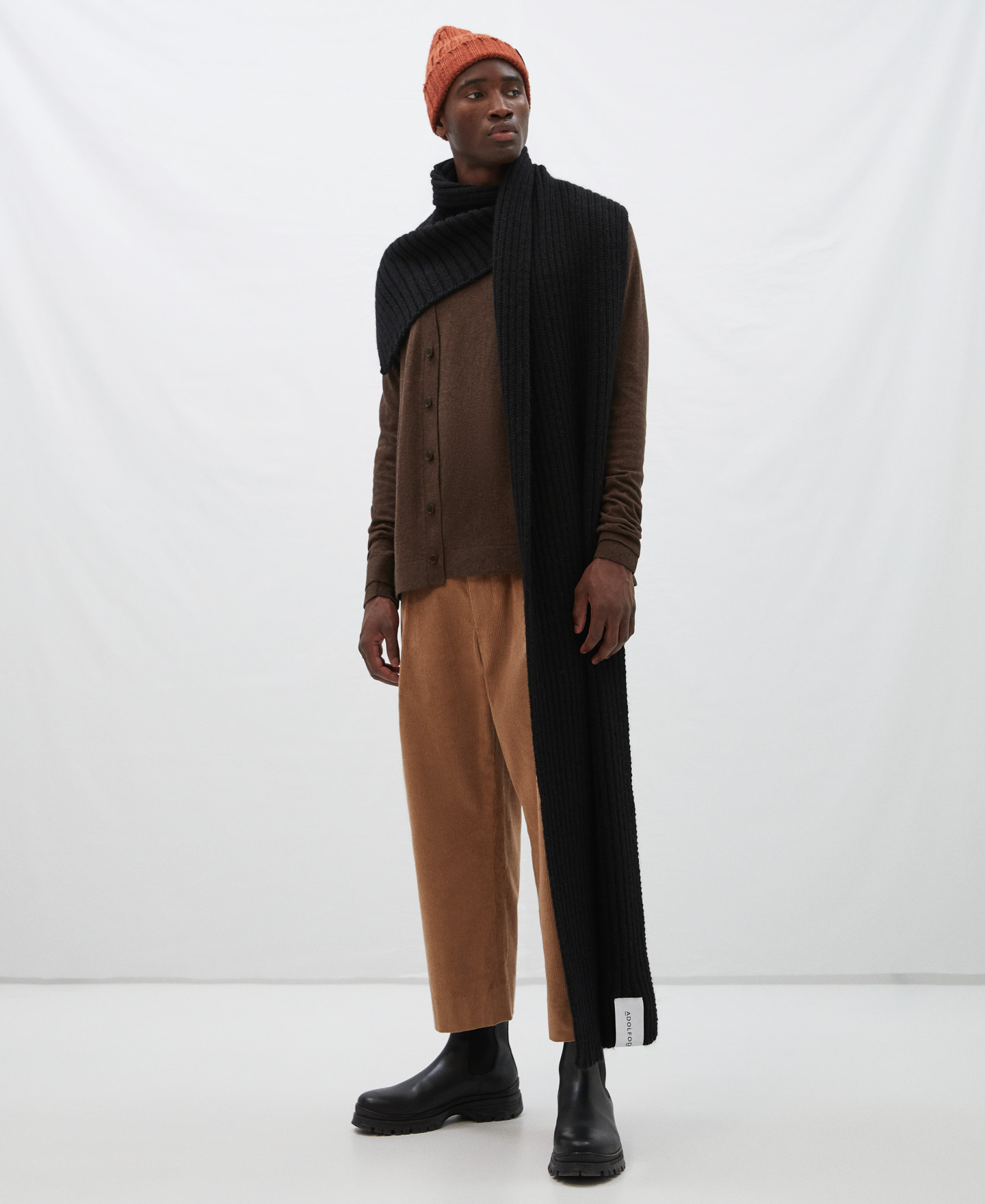 Merino wool and cotton cardigan image number 1