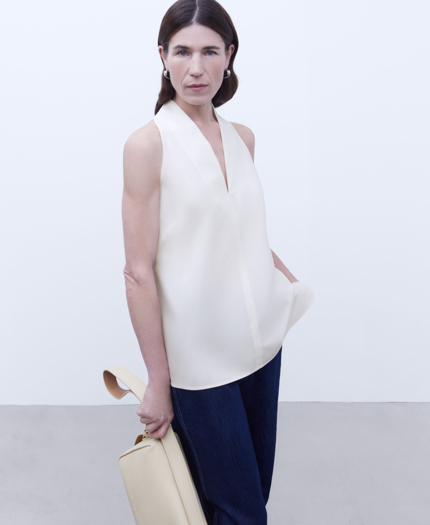 Ethically grown cotton draped top image number 0
