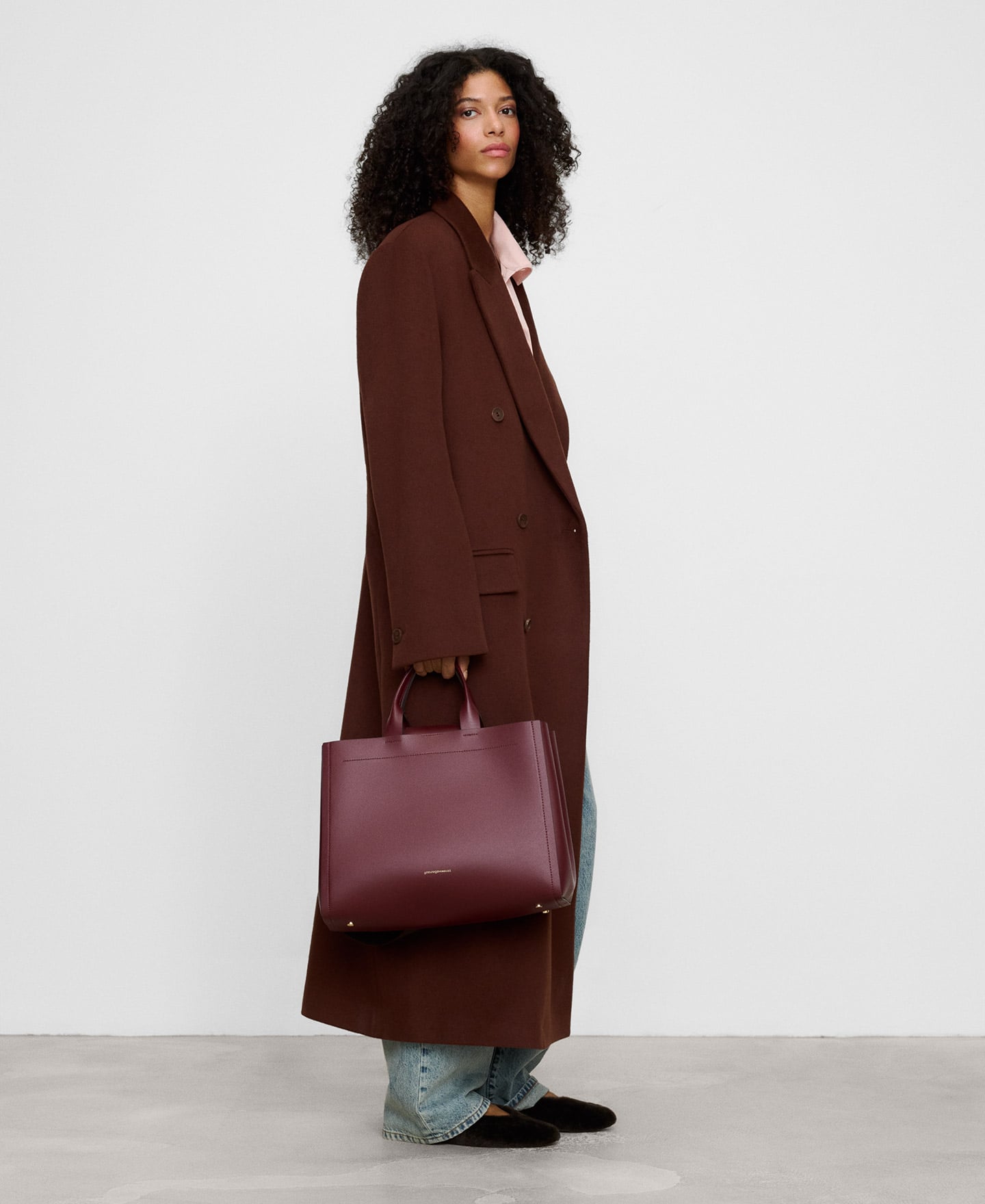 Bolso shopper horizontal Mica piel image number 5