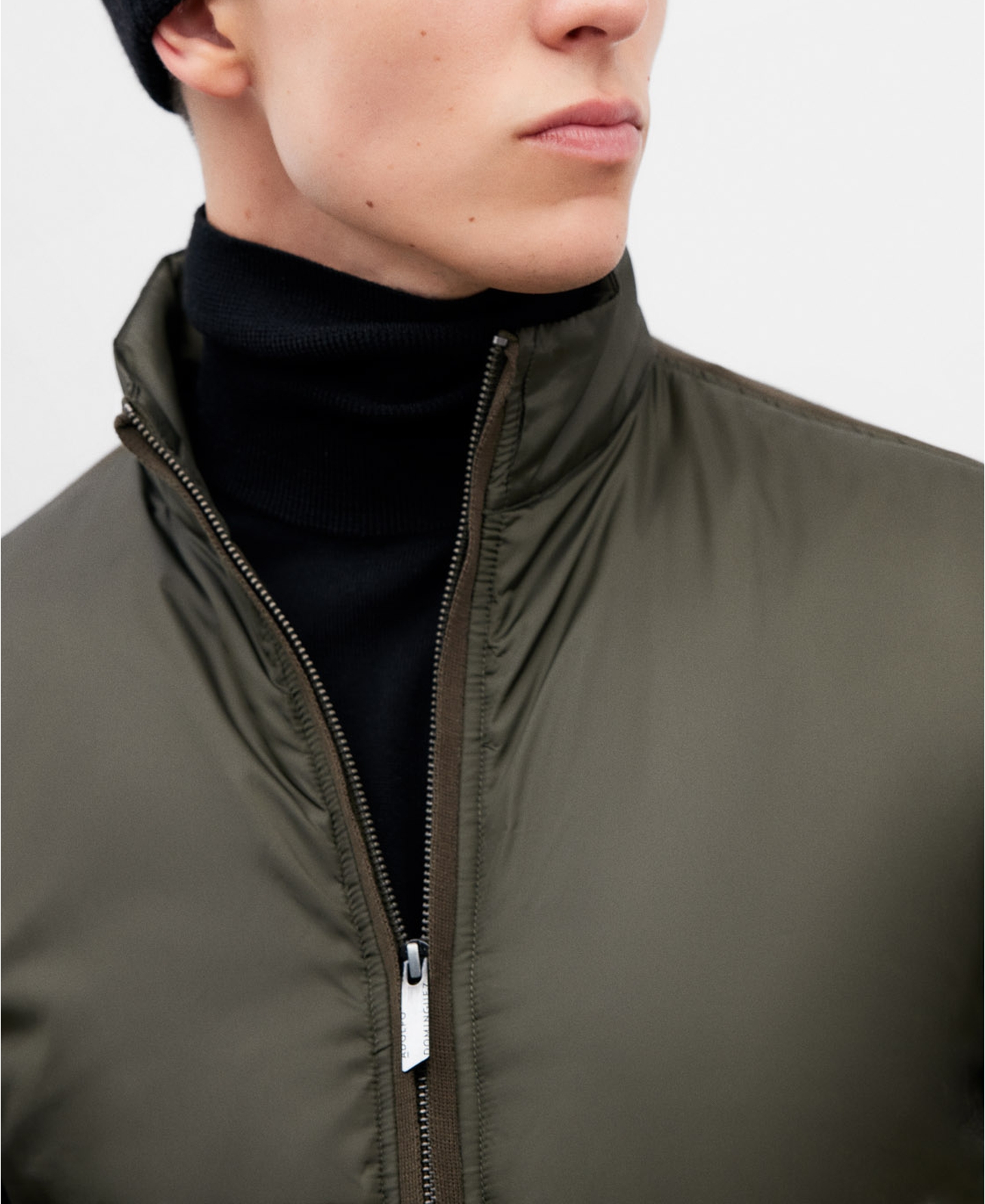 Green cotton cardigan for men image number 3