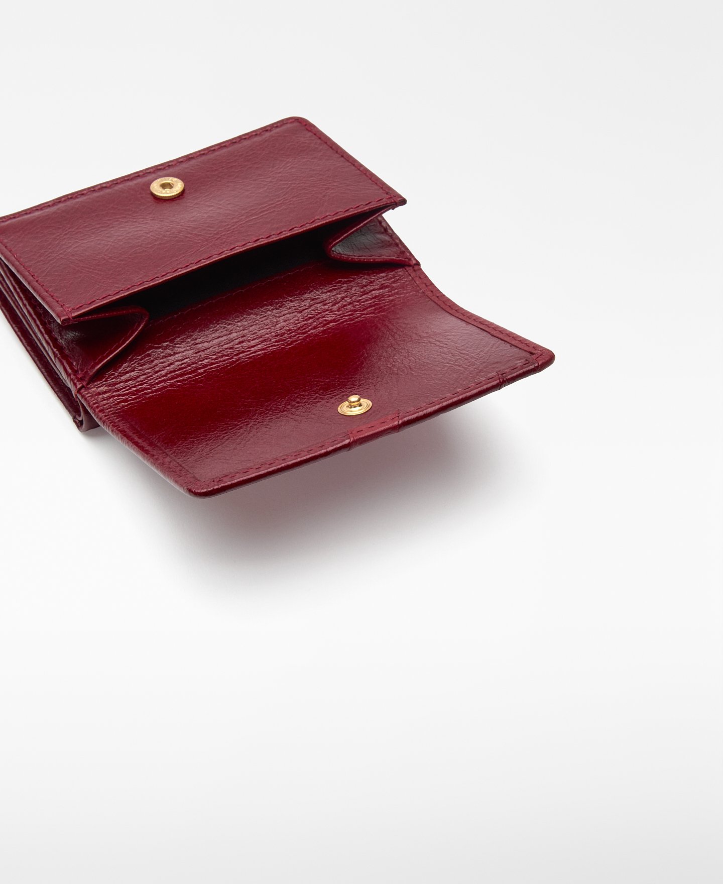 Leather patchwork flap wallet woman image number 2