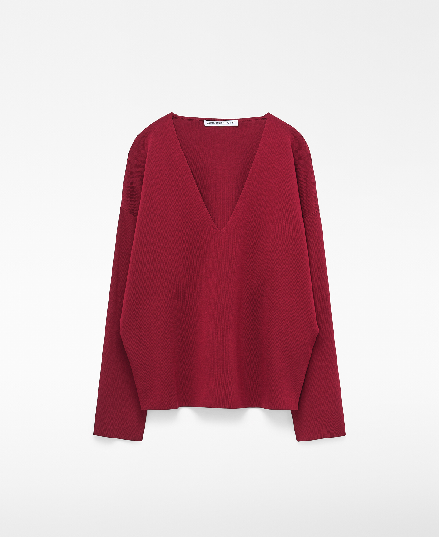 V-neck knit sweater image number 4