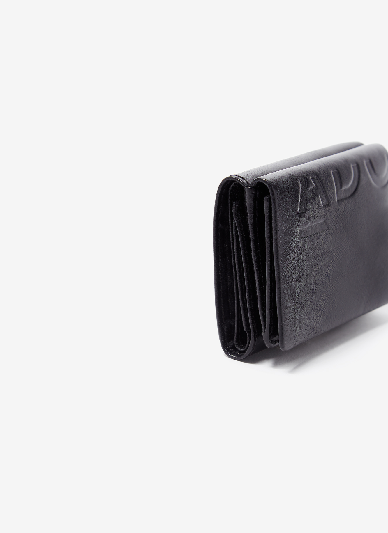 Crackled leather compact wallet image number 1