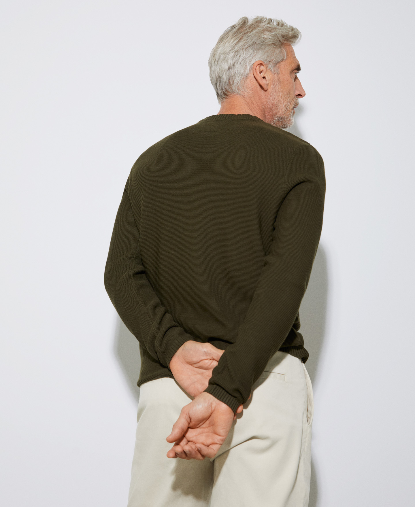 Cotton crew neck sweater image number 2