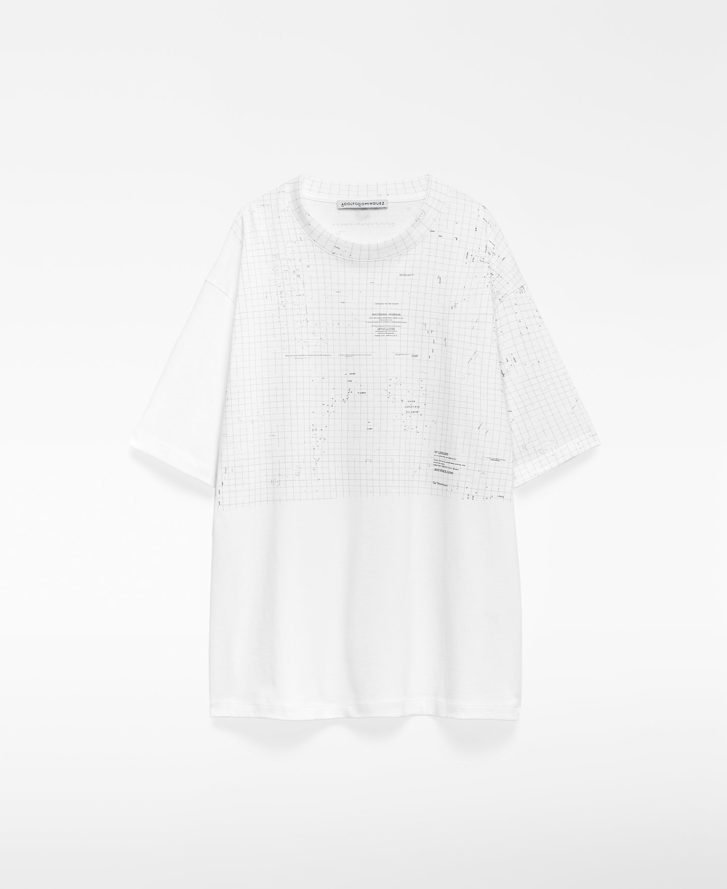 Map-printed organic cotton T-shirt woman image number 0