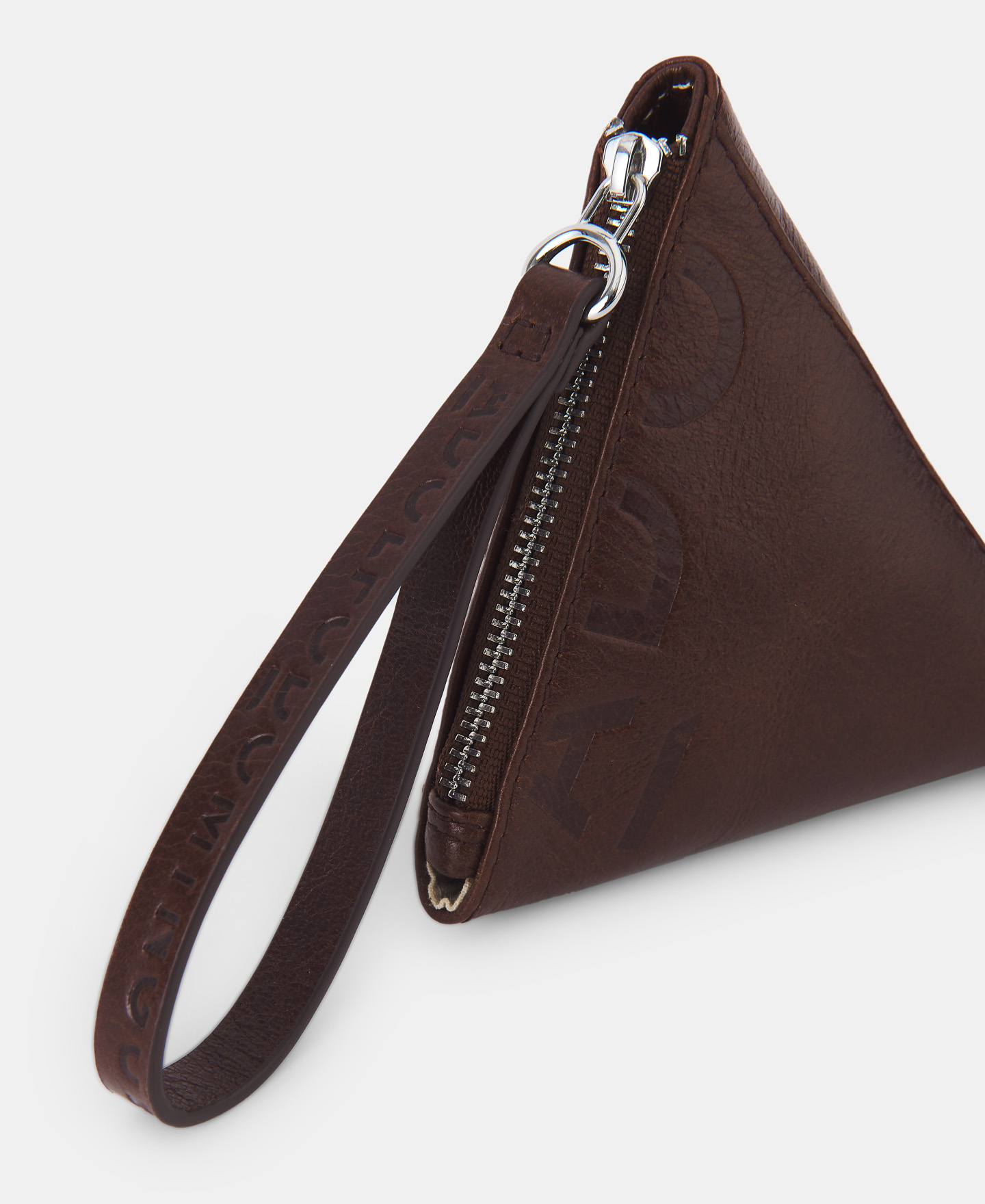 Triangular wallet in grained leather image number 1