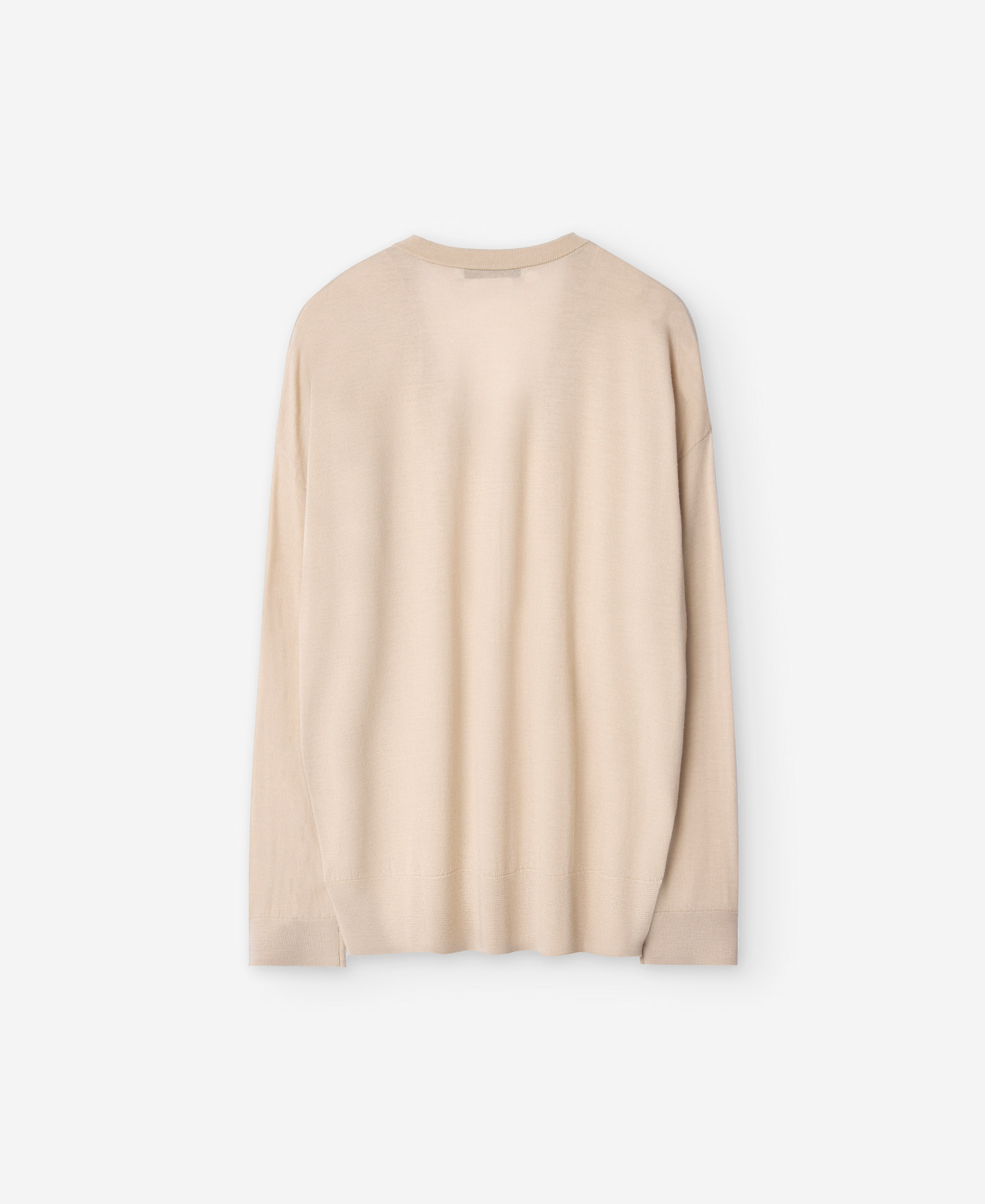 Jersey lana merino crema para mujer image number 5