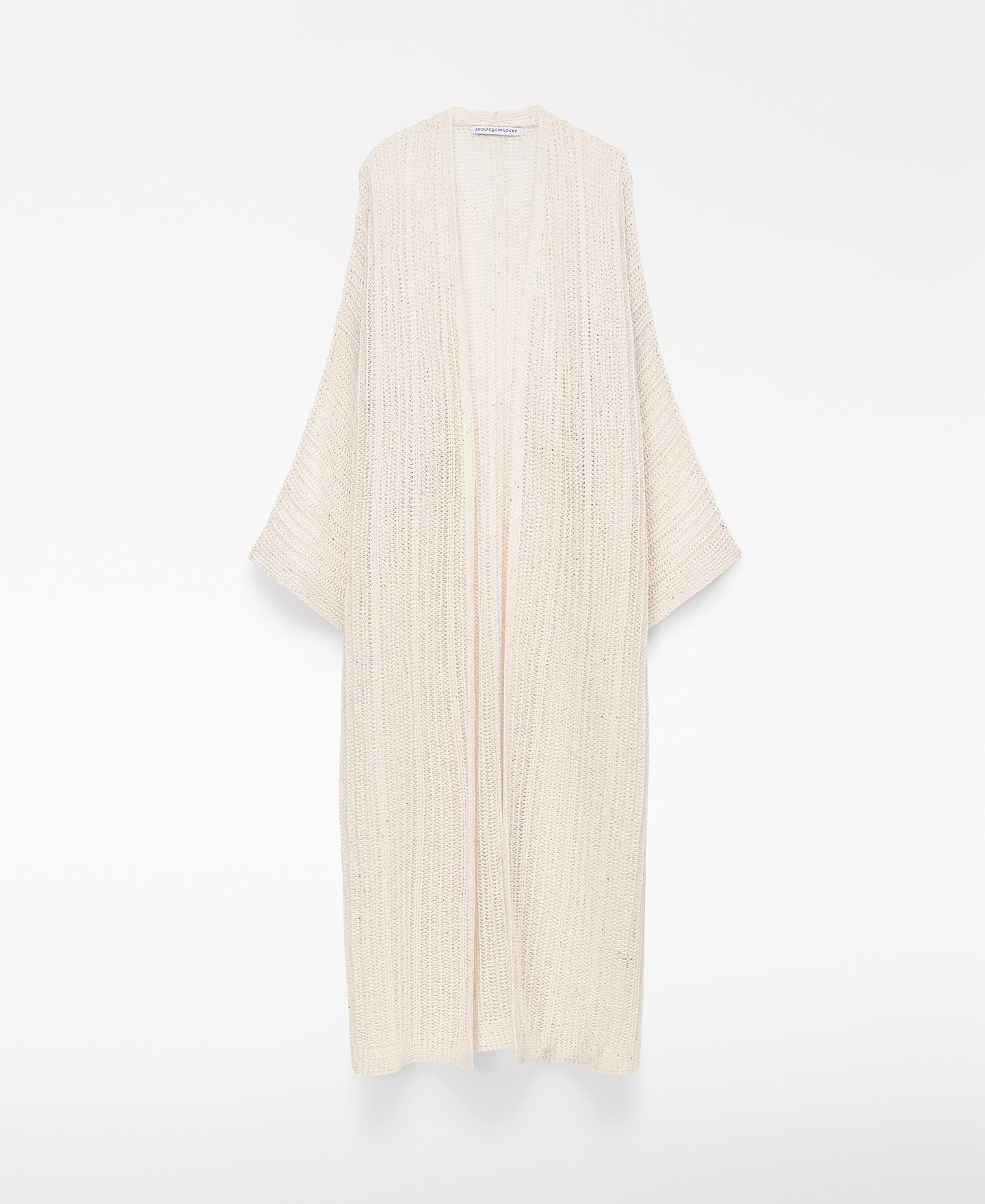 Long openwork knit kimono jacket image number 5