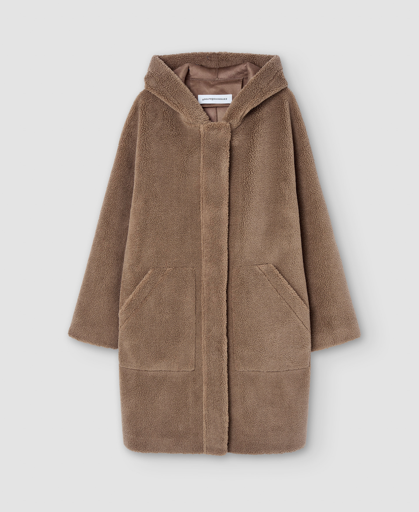 Hooded fleece coat image number 4