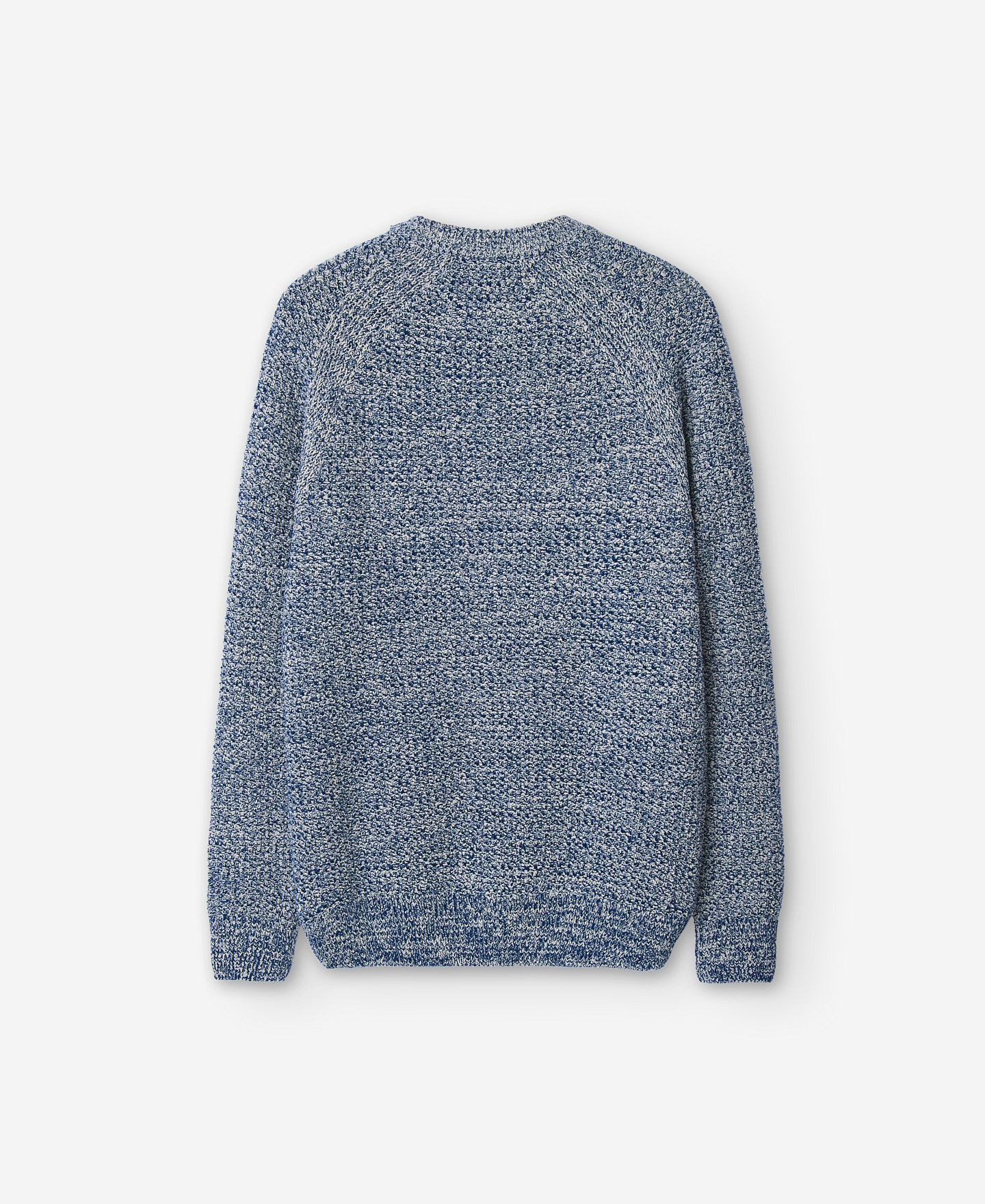 Mixed blue crew neckline sweater image number 5