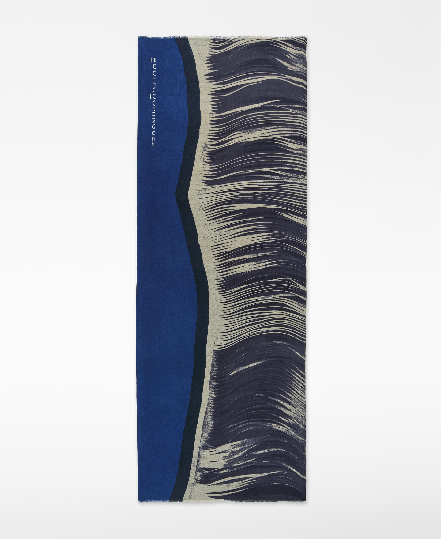 Organic cotton printed shawl woman image number 0