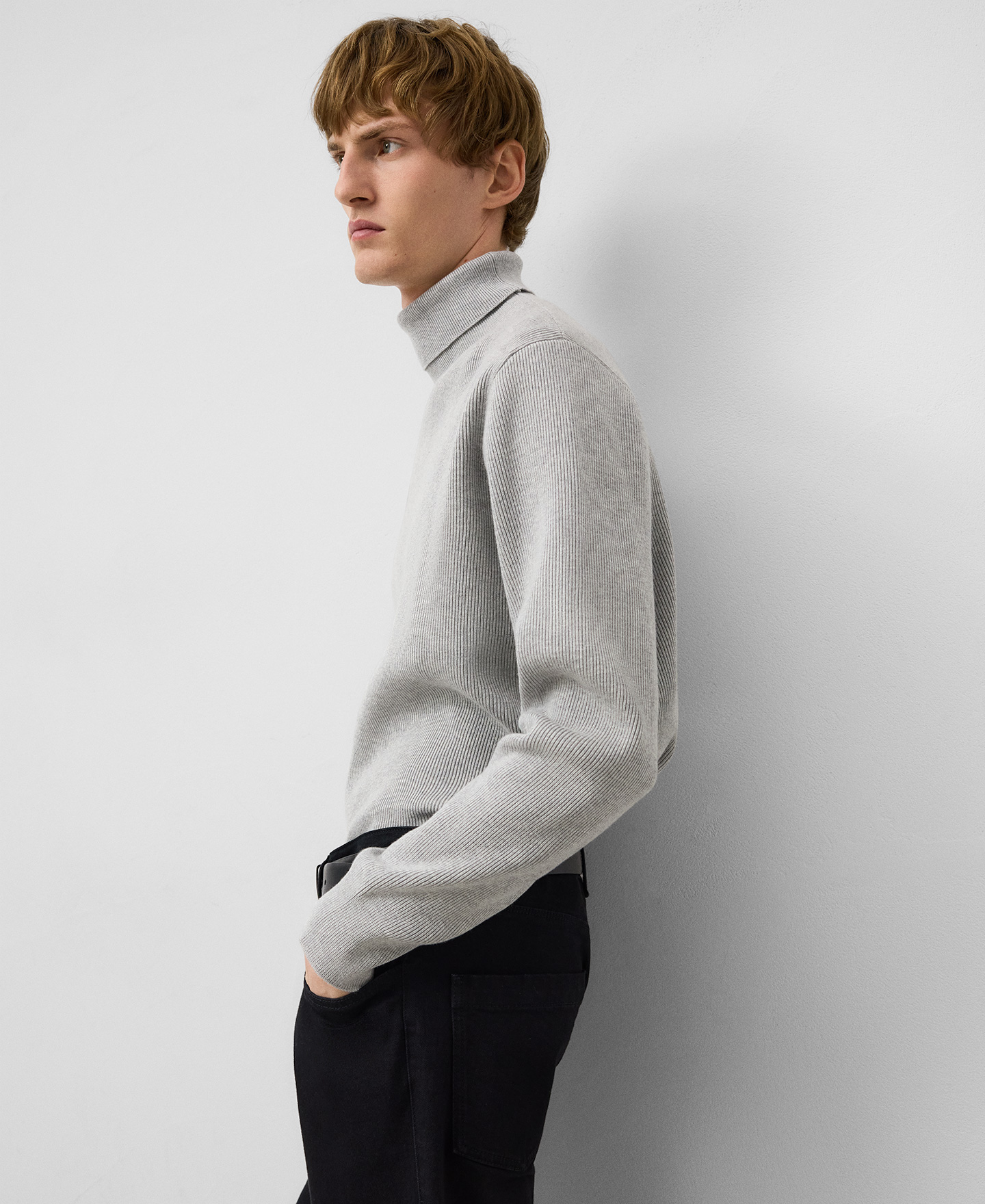 Cotton turtleneck sweater man image number 0