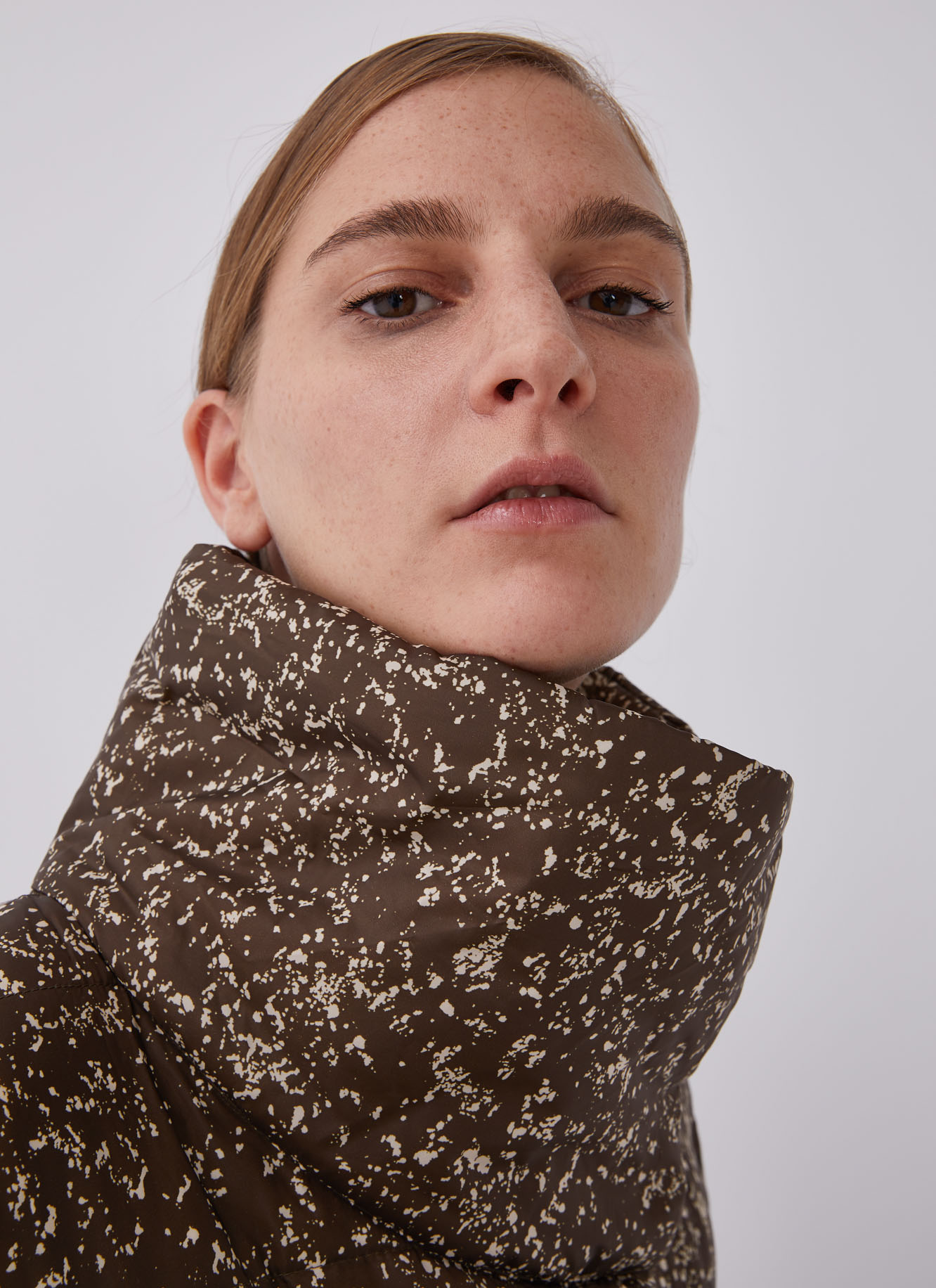 Printed puffer coat with print image number 4