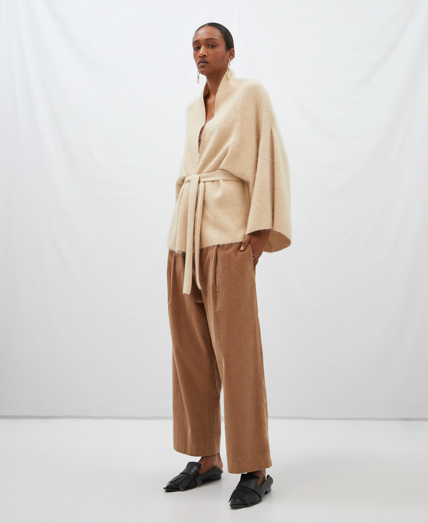 Alpaca wrap-around jacket image number 1