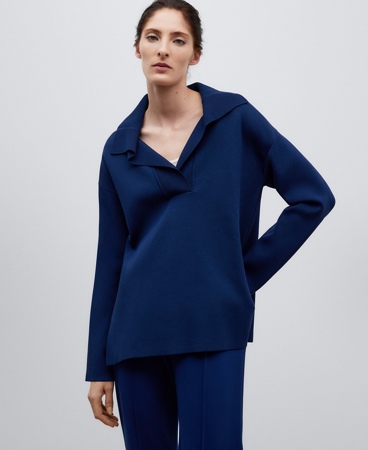 Pull bleu marine pour femme image number 0