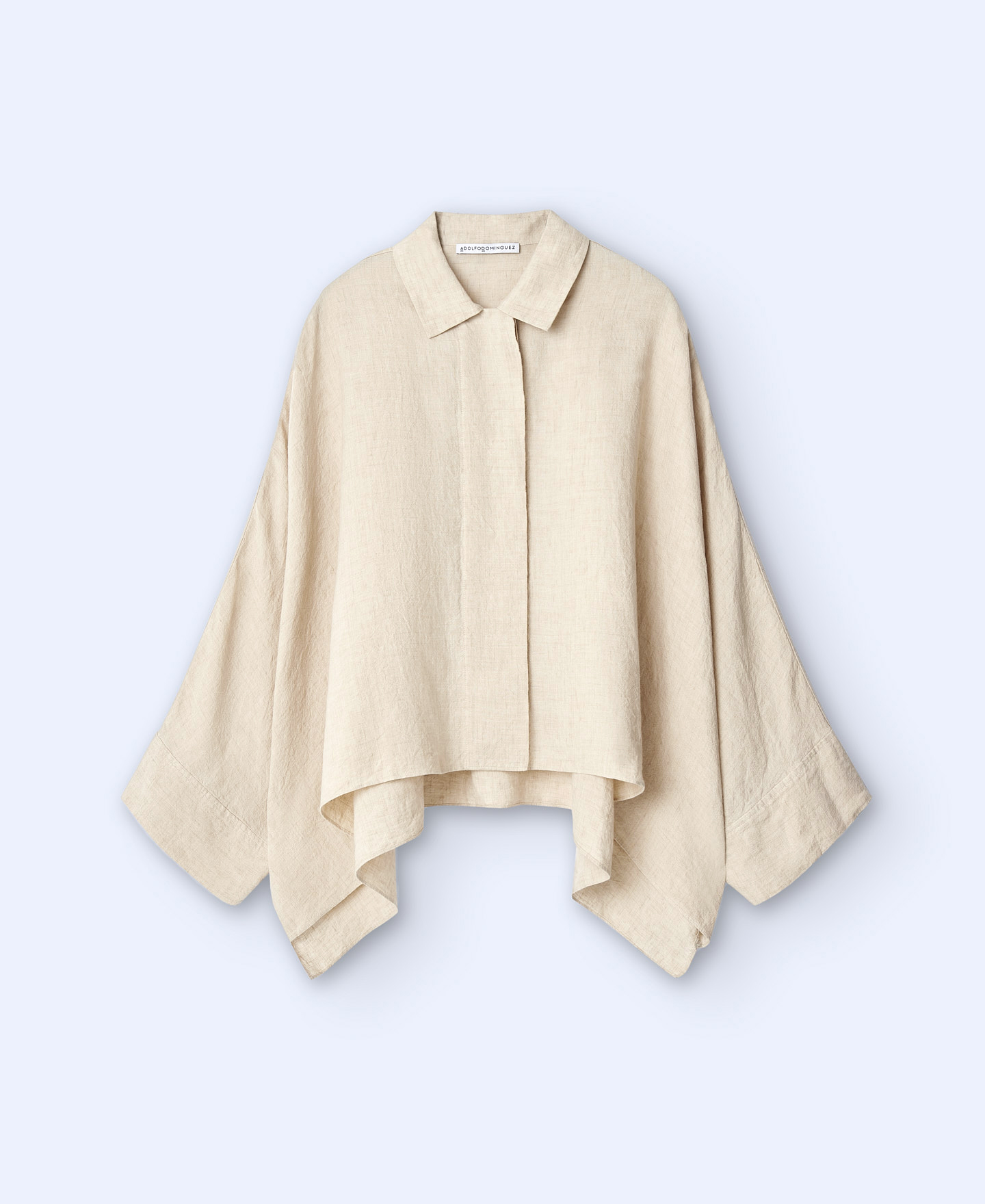 Oversize Japanese sleeve linen shirt image number 4